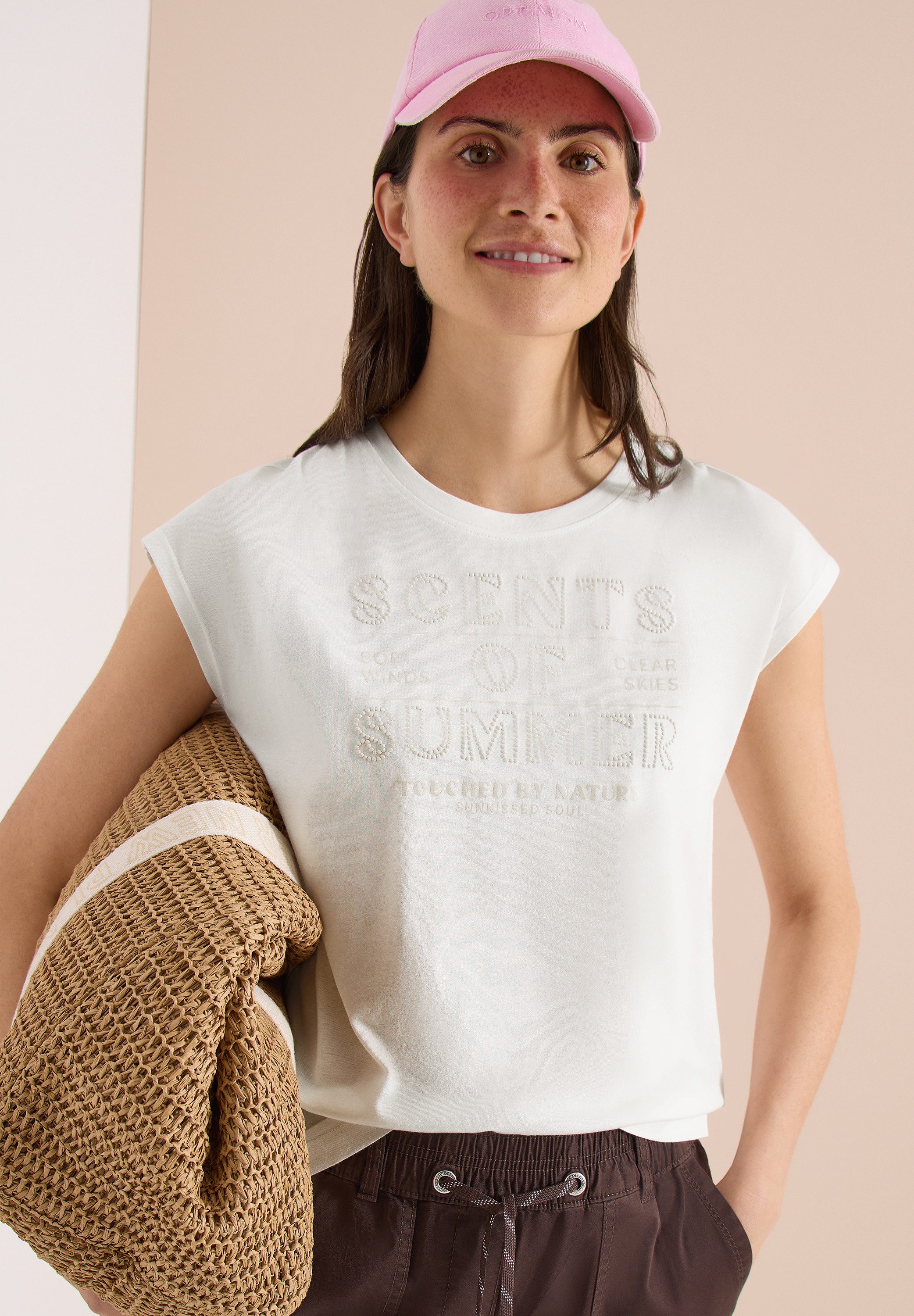 CECIL Rundhalsshirt mit Wording