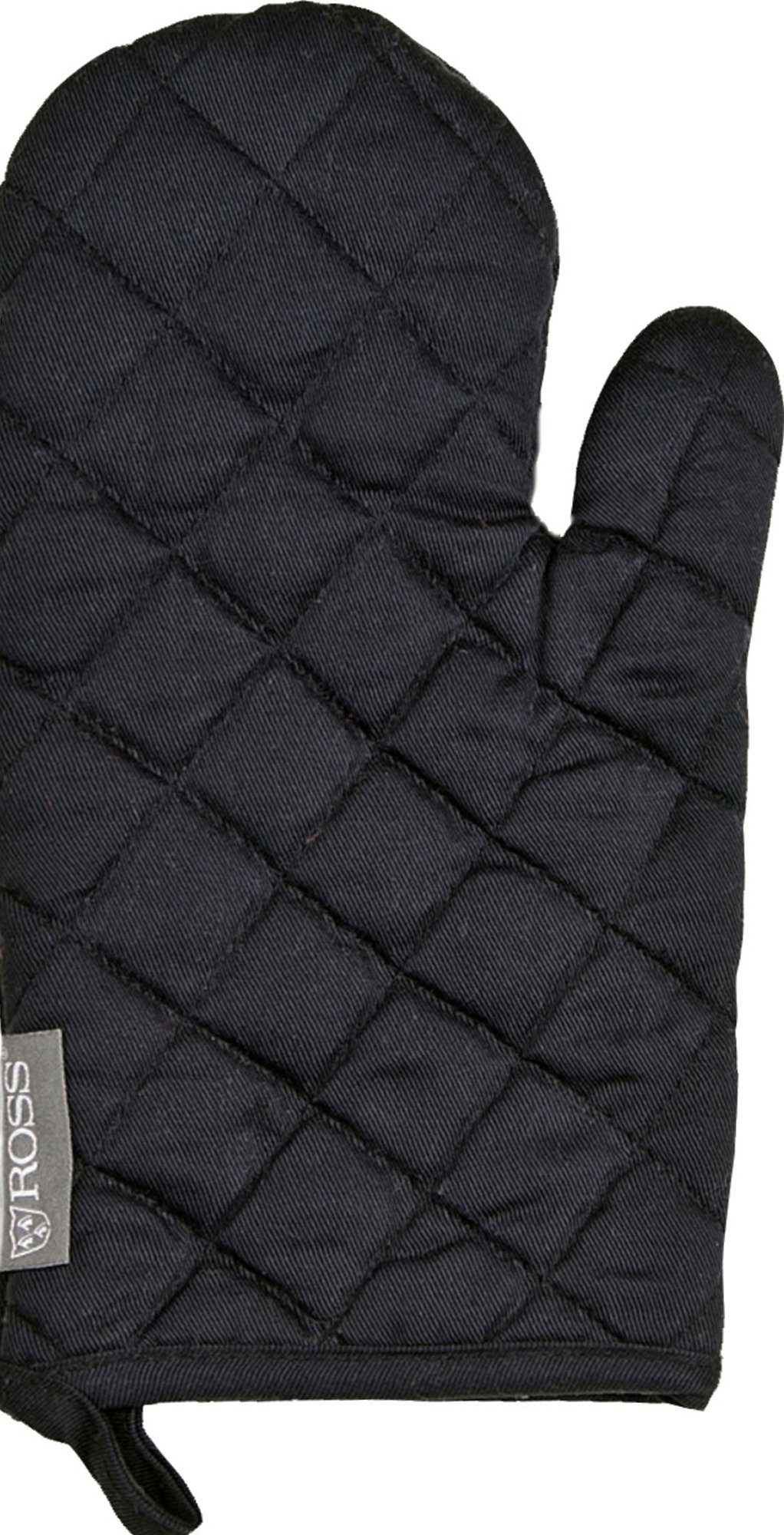 ROSS Topflappen Exclusiv, (Set, 4-tlg), 2x Topflappen und 2x Grillhandschuh, 100% Baumwolle