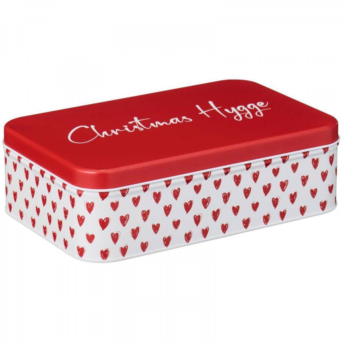 Ib Laursen Keksdose Ib Laursen Gebäckdose mit Herzen Christmas Hygge Rechteckig