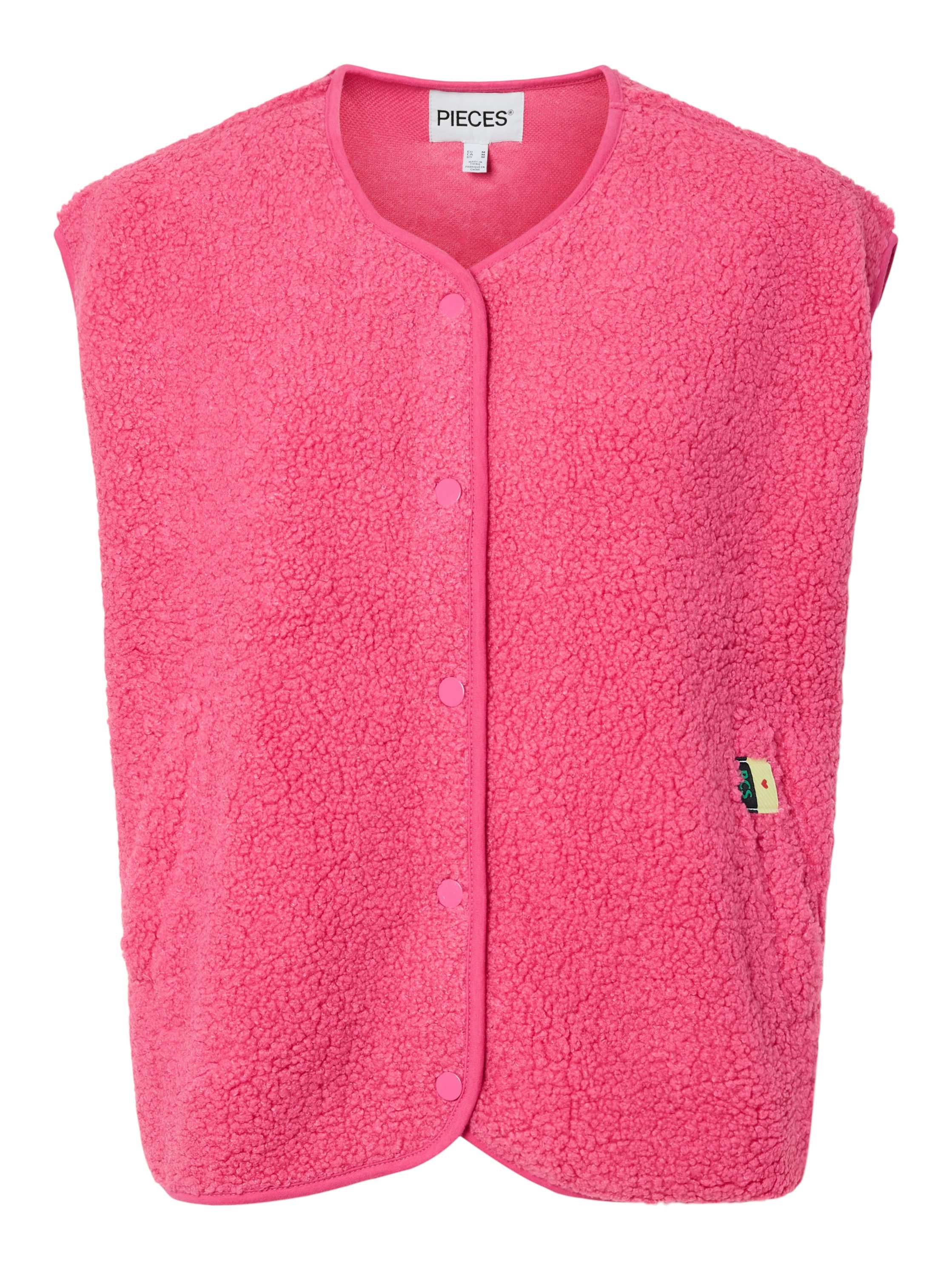 pieces Plüschweste PCKATTY TEDDY VEST NOOS BC Kunstfaser
