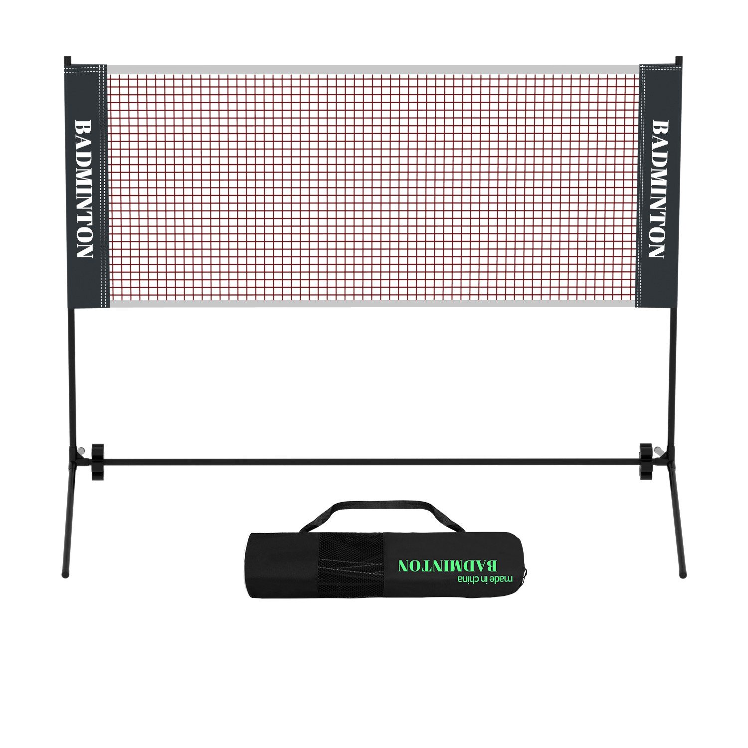 Badmintonnetz Federballnetz Tennisnetz Volleyballnetz mit Tasche Höhenverstellbar