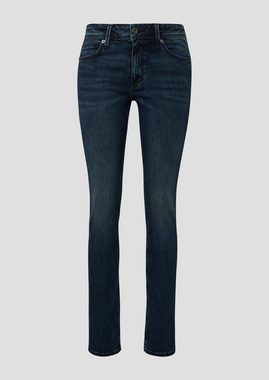 QS Stoffhose Jeans Sadie/ Skinny Fit / Mid Rise / Skinny Leg Label-Patch, Waschung