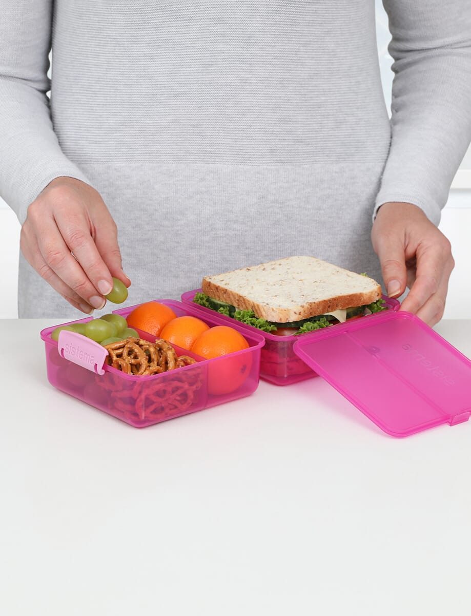 sistema Lunchbox Sistema 1,4L Lunch Cube - Pink