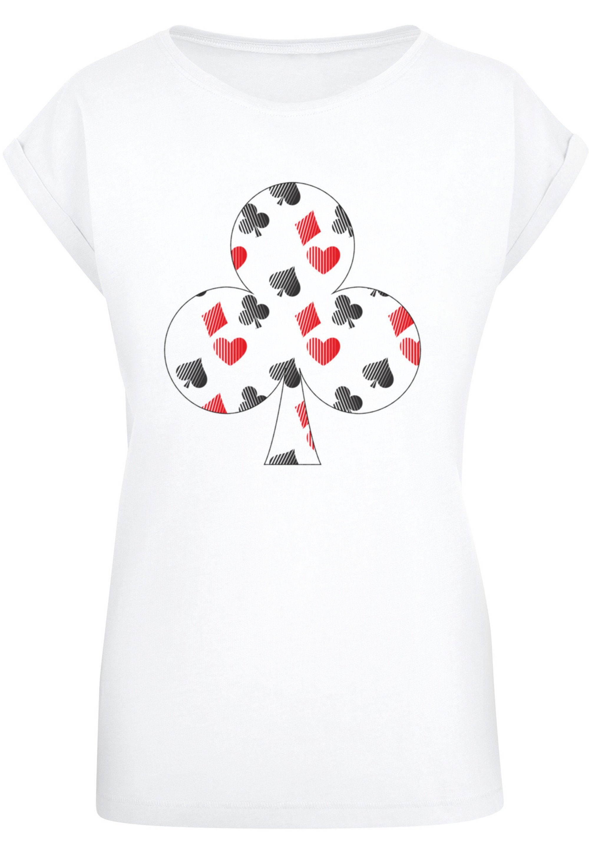 Karo ist Größe Poker trägt T-Shirt M 170 Model Print, groß Herz und Kartenspiel F4NT4STIC Kreuz cm Pik Das