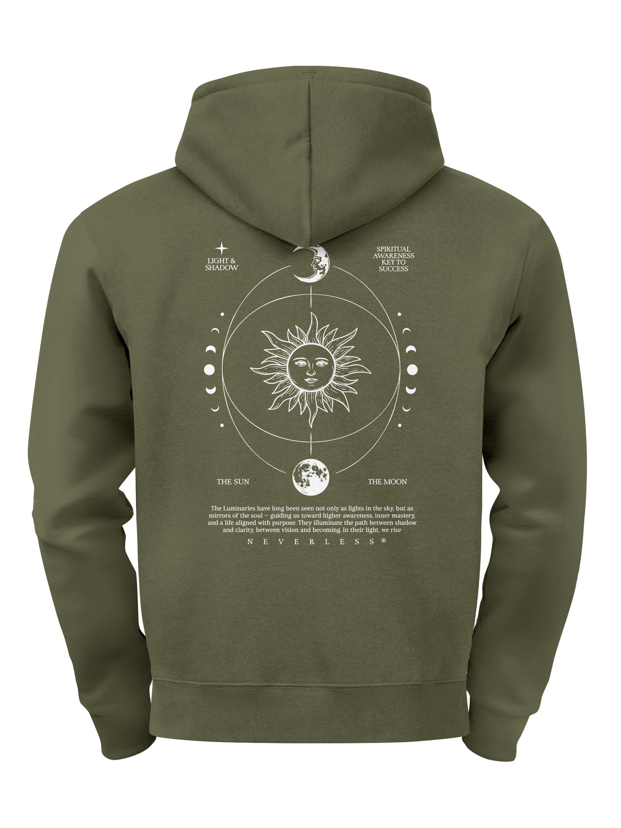 Neverless Hoodie Herren Hoodie Backprint Sun & Moon, Kapuzensweatshirt mit günstig online kaufen