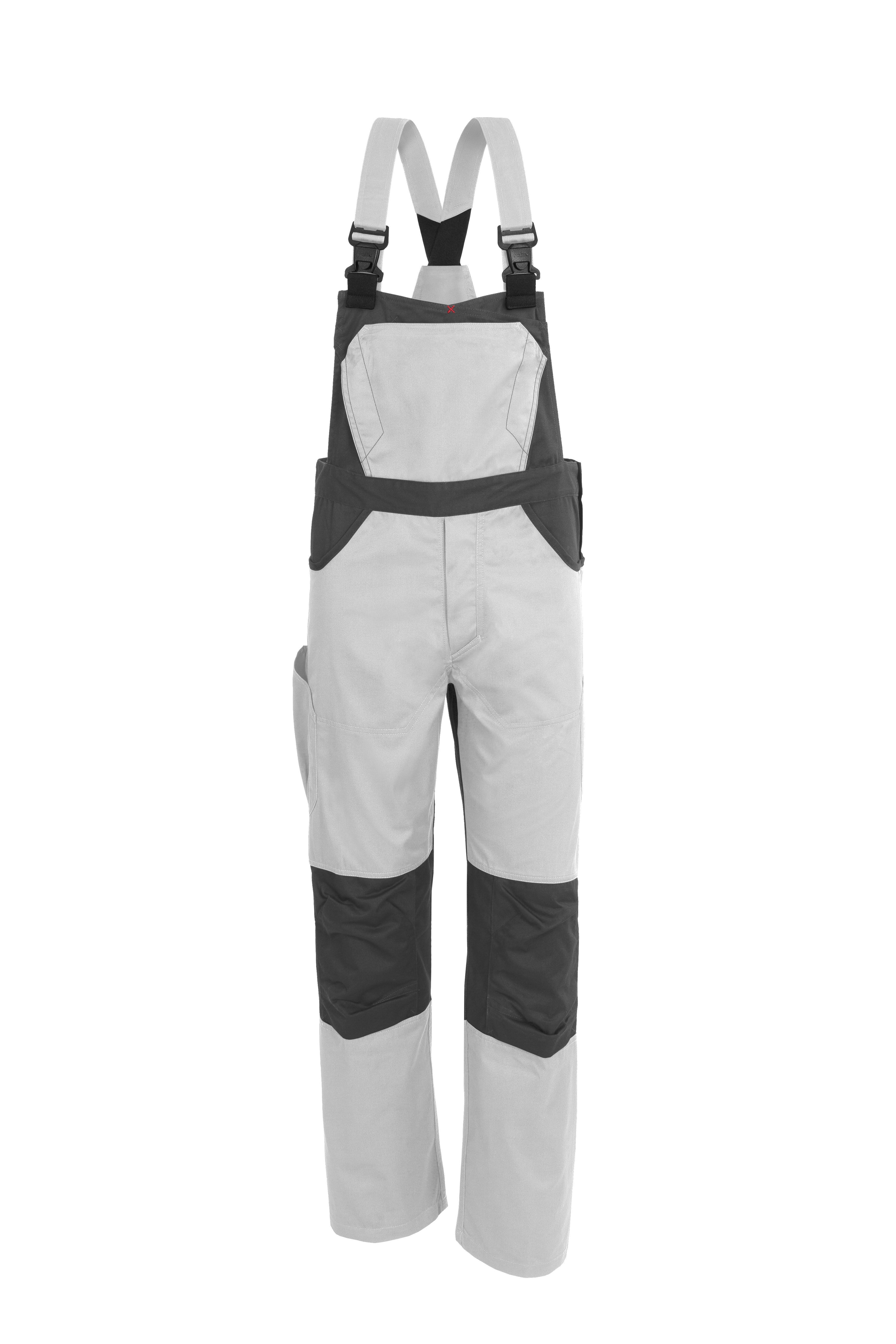 Qualitex Workwear Arbeitslatzhose "X-Serie" X-treme strapazierfähige Arbeitshose - faserverstätkt (1-tlg) Latzhose mit 14 Taschen - Blaumann mit vorgeformter Kniepolstertasche
