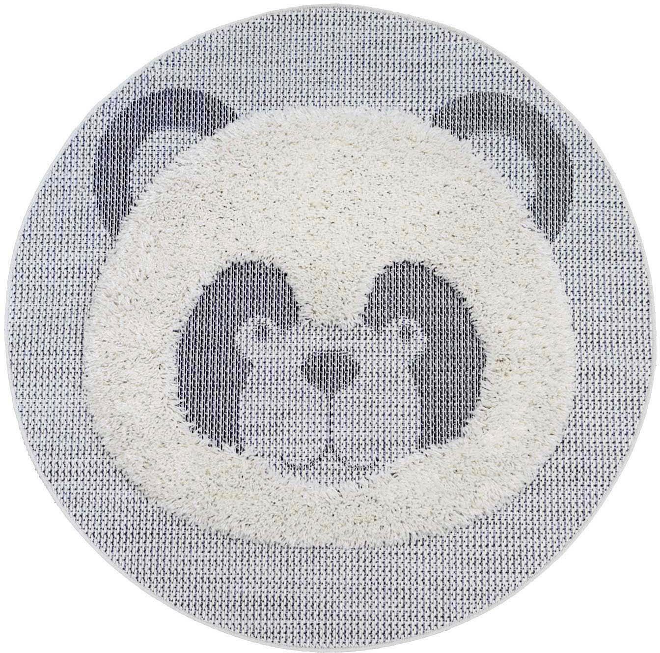 Kinderteppich »NAVAJO - Panda«, Primaflor-Ideen in Textil, rund, Höhe 35 mm, Hoch-Tief-Effekt, Motiv Panda, Kinderzimmer-Otto