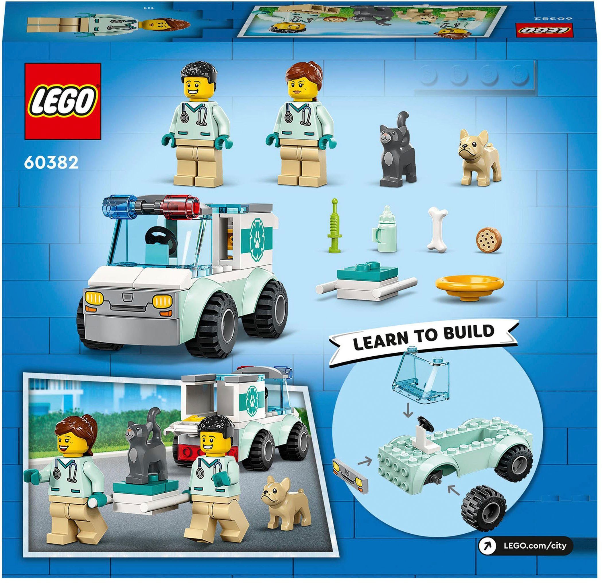 Europe LEGO® in St), Tierrettungswagen (60382), Konstruktionsspielsteine LEGO® (58 City, Made