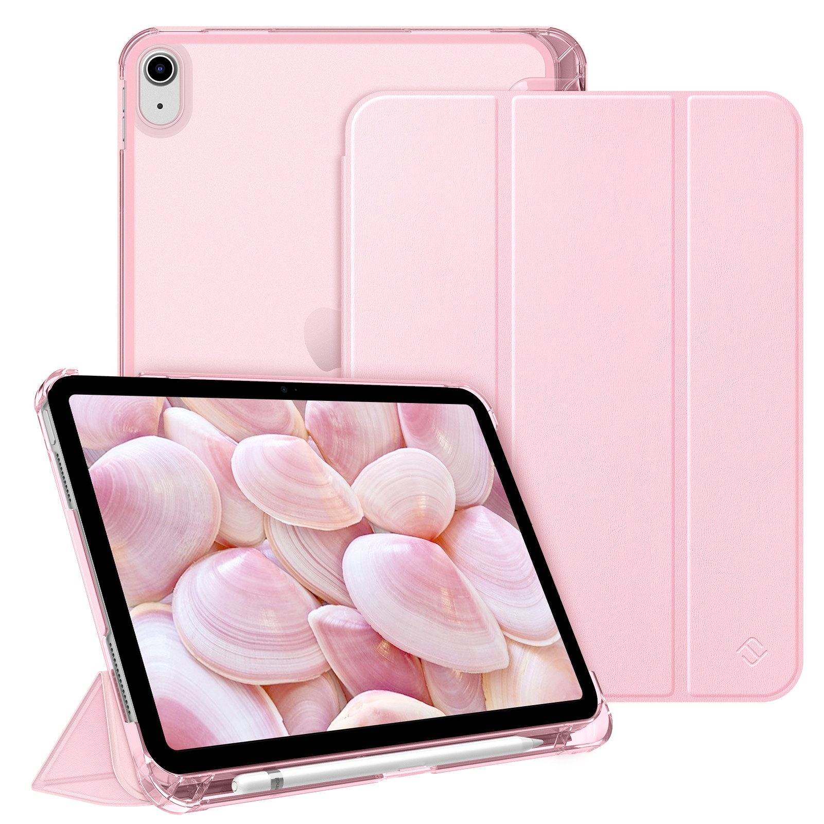 Fintie Tablet-Hülle für iPad 11 Generation 11‘’ 2025 (A16), iPad 10 Generation 10.9'' 2022, ultradünn, mit Stifthalter, transparenter Rückseite, Auto Schlaf/Wach