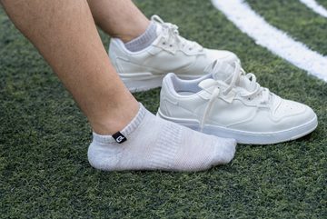 QSOCKS Sneakersocken Hochwertige Baumwolle gepolsterte Sohle und Zehen für Damen & Herren (Packung, 6 Paar) Qualität Socken