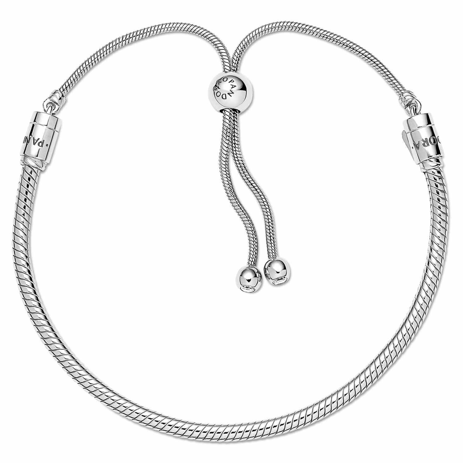 Pandora Charm-Armband Damen-Silber 925 mit kugelförmigem Verschluss
