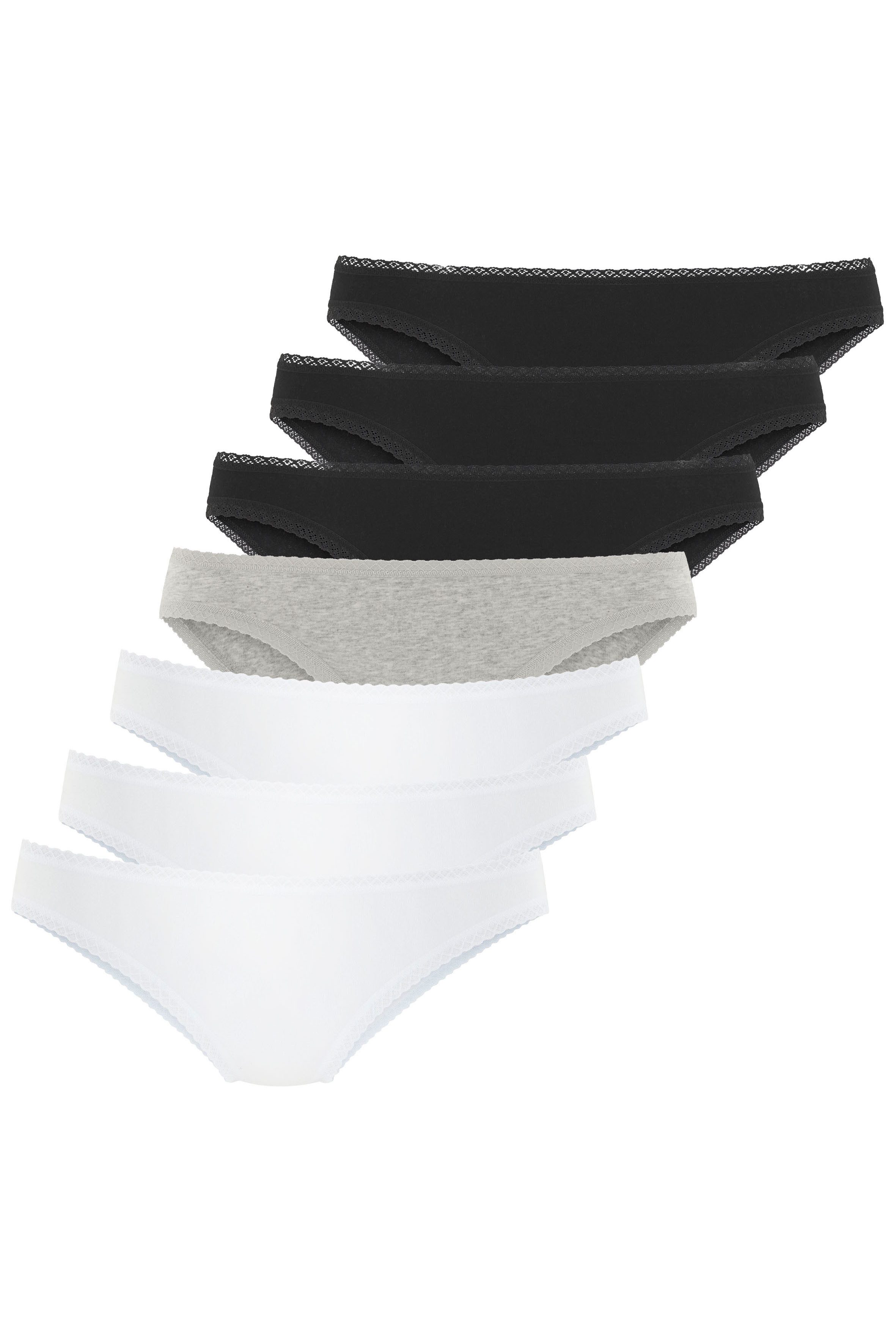 Vivance by Lascana Brasilslip (7er-Pack) mit feiner Spitzeneinfassung und aus weicher Baumwollqualität