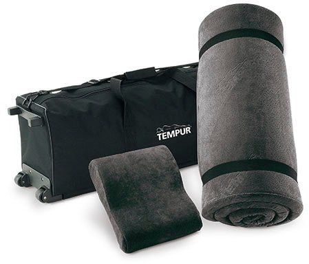 Kopfkissen + Topper, TEMPUR® Reiseset, Tempur, Bezug: 75% Baumwolle, 25%  Polyester, tragbare Schlafsystem für unterwegs