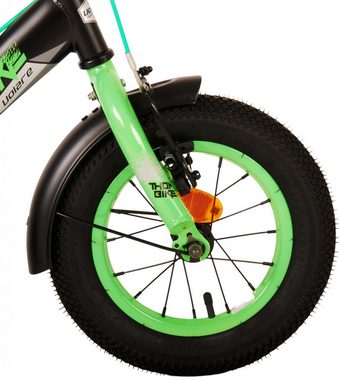 Volare Kinderfahrrad Kinderfahrrad Thombike für Jungen 12 Zoll Kinderrad in Schwarz Grün