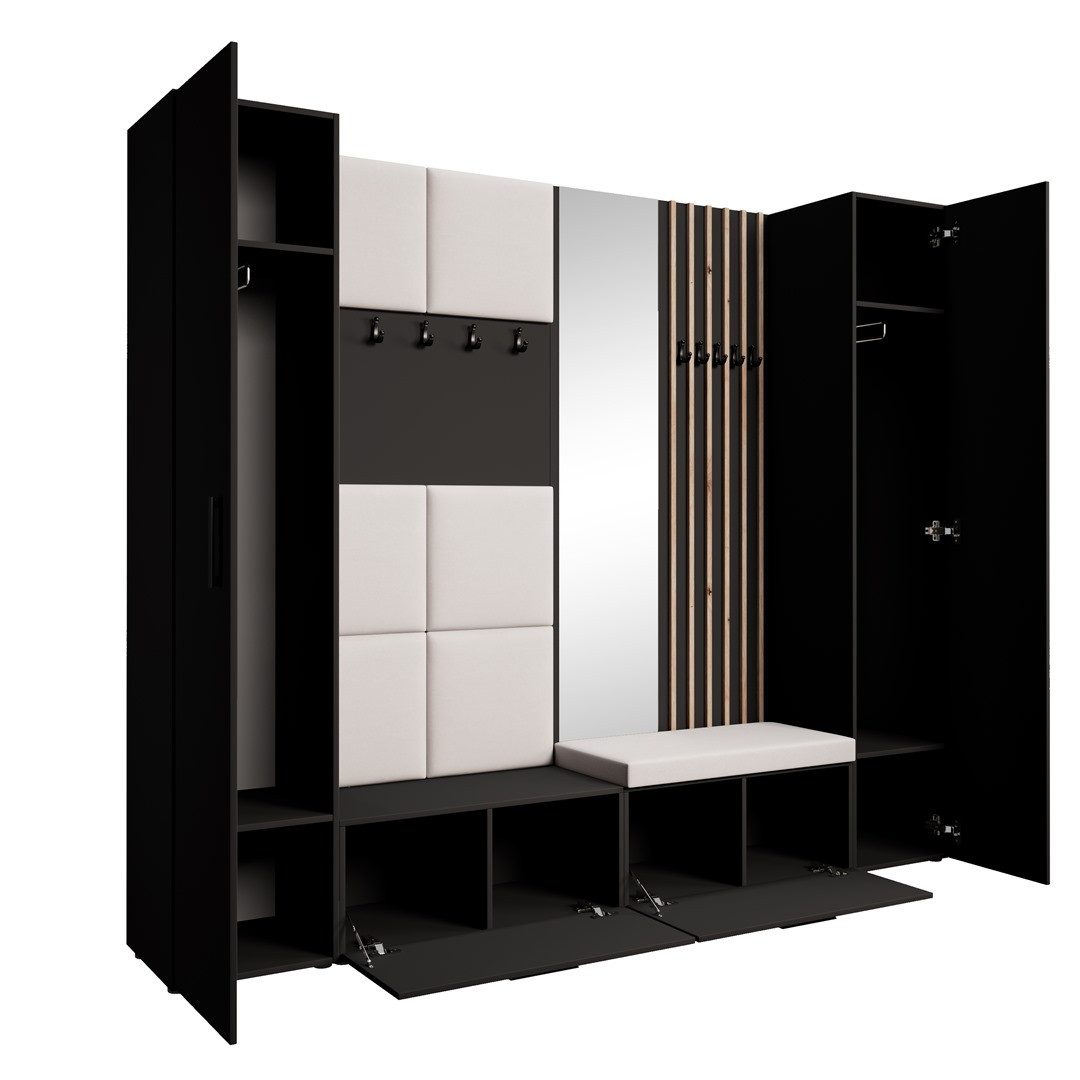 Beautysofa Garderobenschrank mit gepolsterten Paneelen und günstig online kaufen