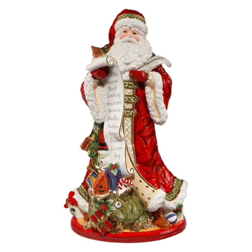 Santa Fitz mit Schriftrolle Floyd Weihnachtsmann - Goebel &