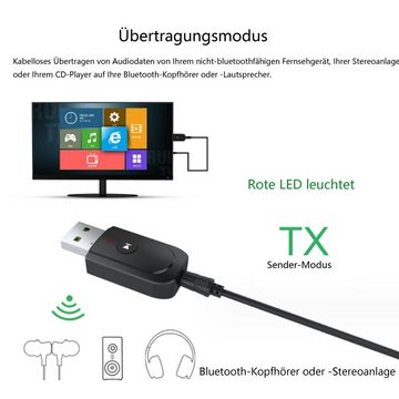 Diida Bluetooth-Empfänger-Sender,3-in-1-Adapter (für TV-Maus-Headset) USB-Adapter