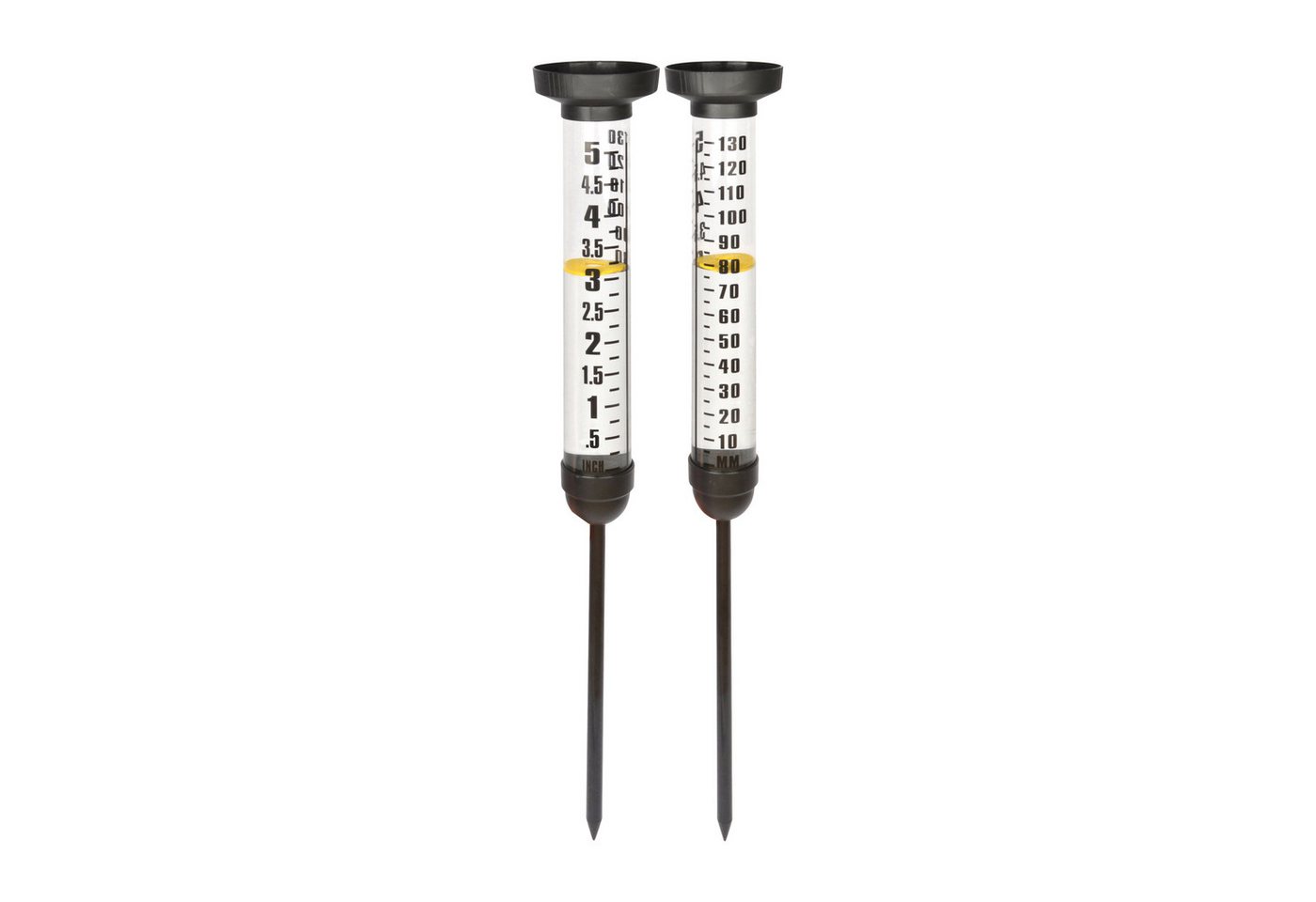 esschert design Regenmesser Plastik 105 cm Niederschlagsmesser Erdspieß Garten Regenmesser