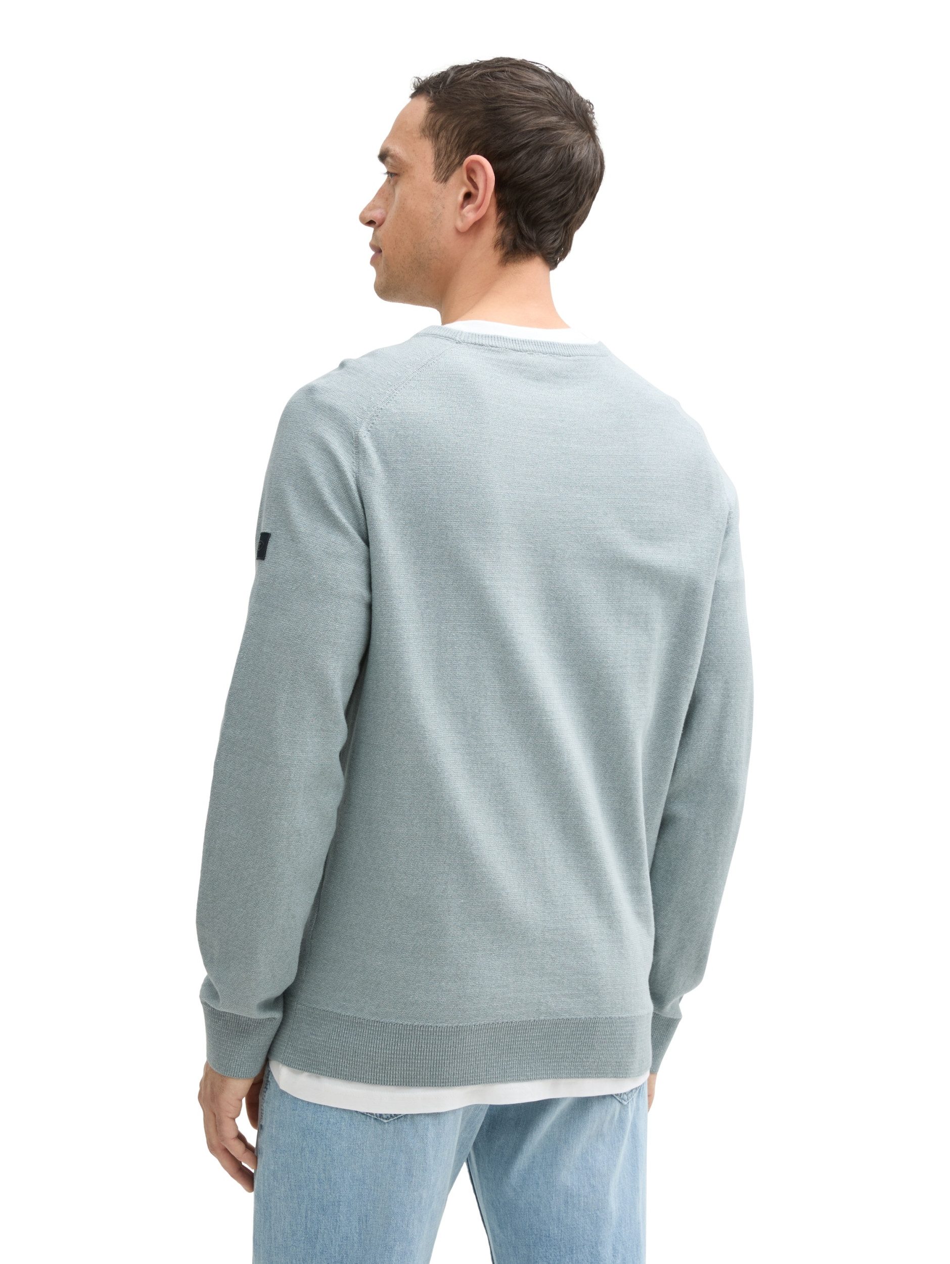 TOM TAILOR Strickpullover fine striped crewneck knit