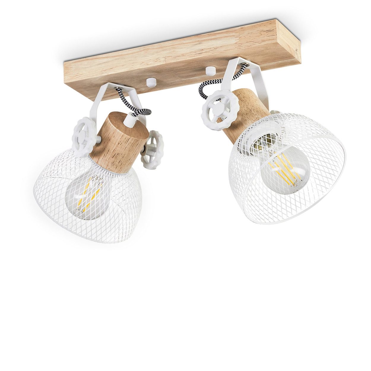 hofstein Deckenleuchte »Cotes« Deckenlampe aus Holz/Metall, günstig online kaufen