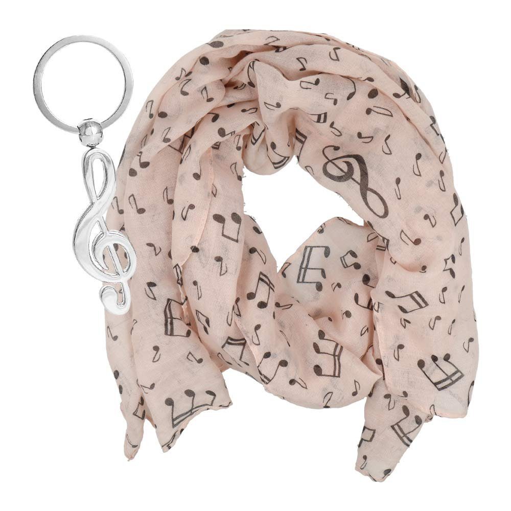 mugesh Schal Geschenkset für Musiker- Schal und Schlüsselanhänger mit Noten günstig online kaufen