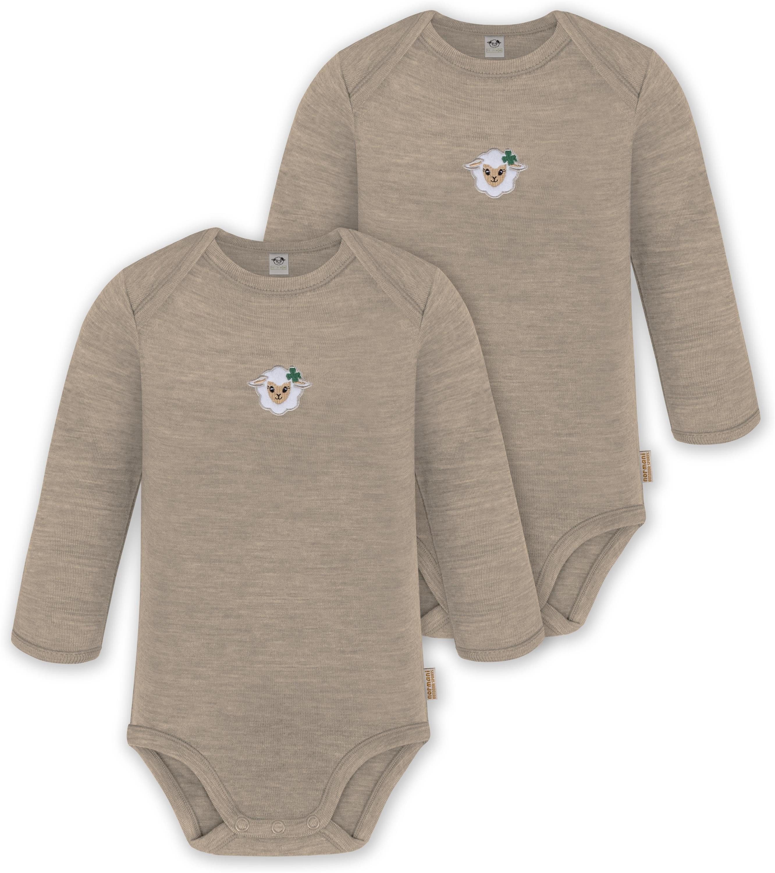 Langarmwickelbody 2er Pack Baby Merino Body Langarm Auckland