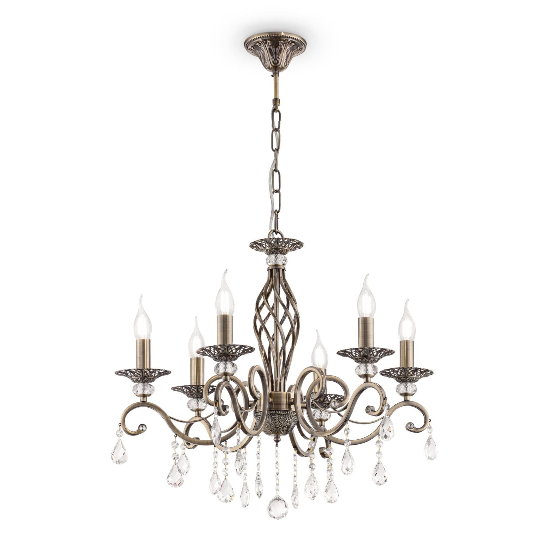 MAYTONI DECORATIVE LIGHTING Kronleuchter Grace 4 63x56x63 cm, ohne Leuchtmittel, hochwertige Design Lampe & dekoratives Raumobjekt