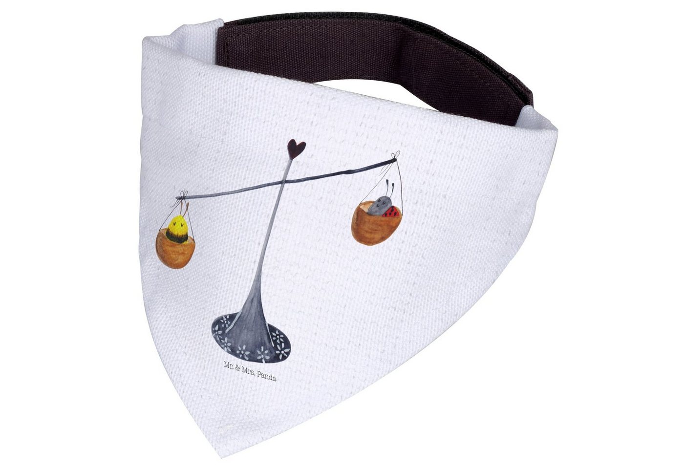 Thumbnail - Mr. & Mrs. Panda Hundefliege Sternzeichen Waage - Weiß - Geschenk, Hundehalstuch, Gleichgewicht, M, Polyester, Weiches D...
