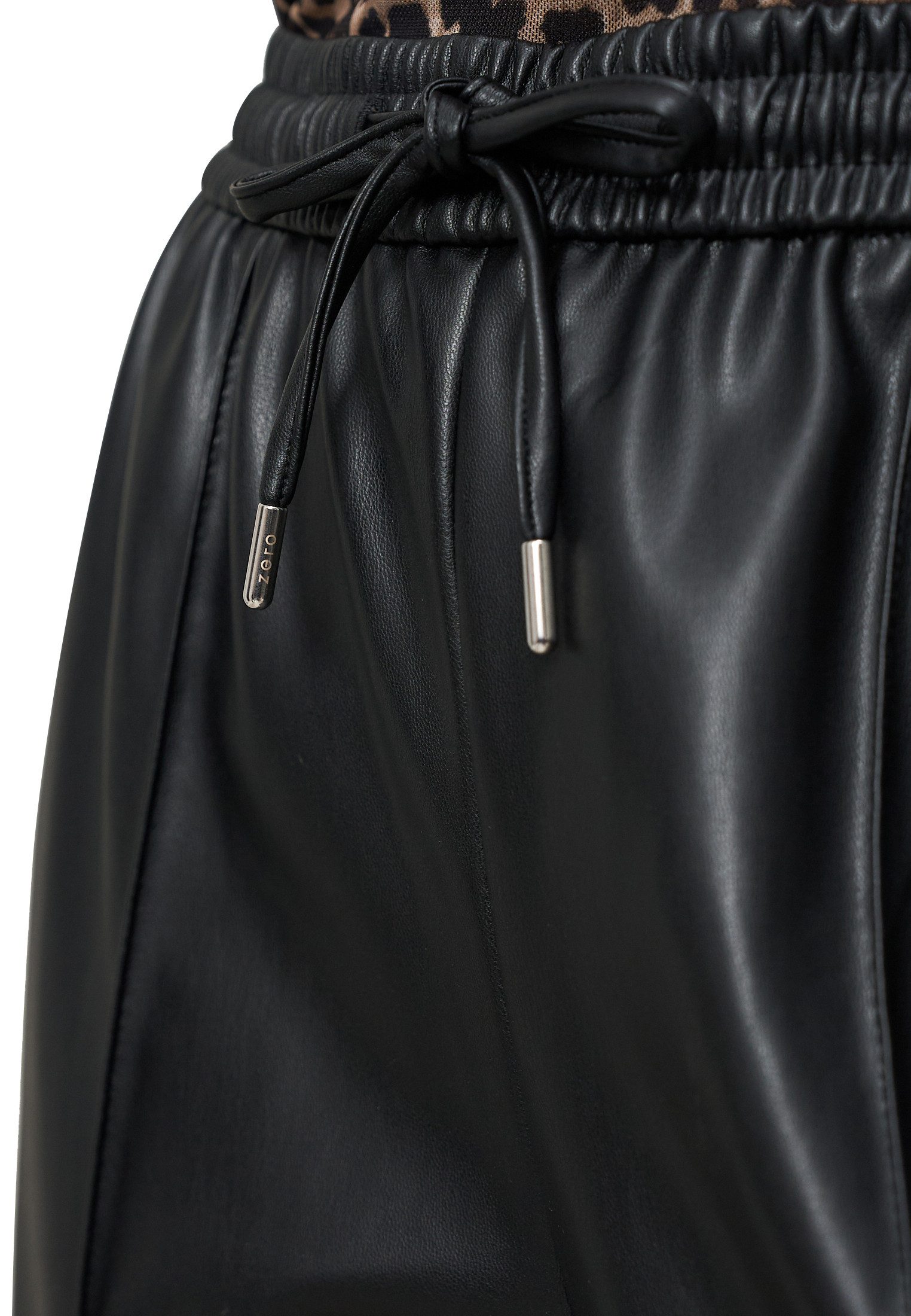 Zero Stoffhose Damen in Lederoptik weites Bein 30 Inch weiteres Detail
