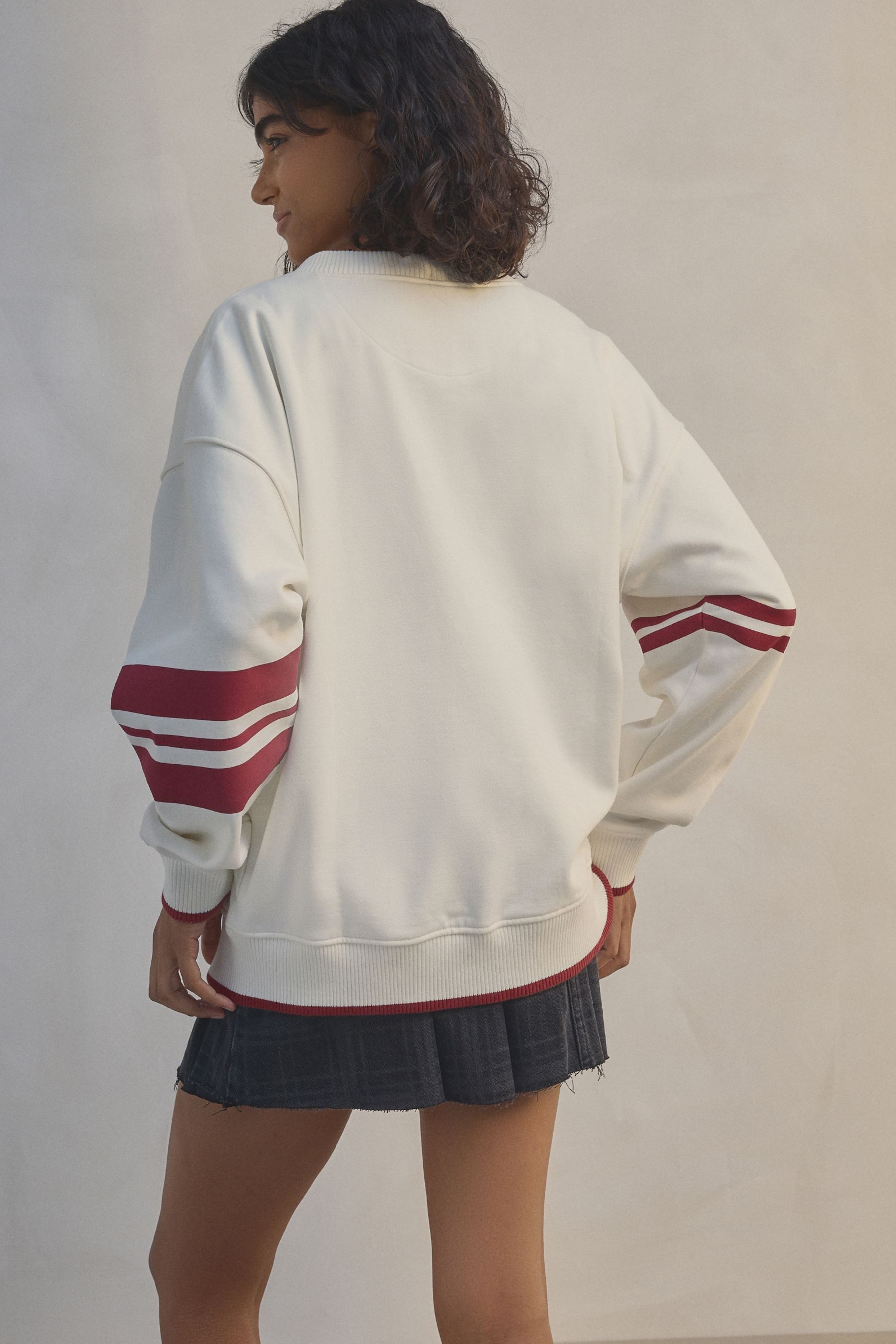 Next Strickjacke Strickjacke mit Baseball-Grafik im günstig online kaufen