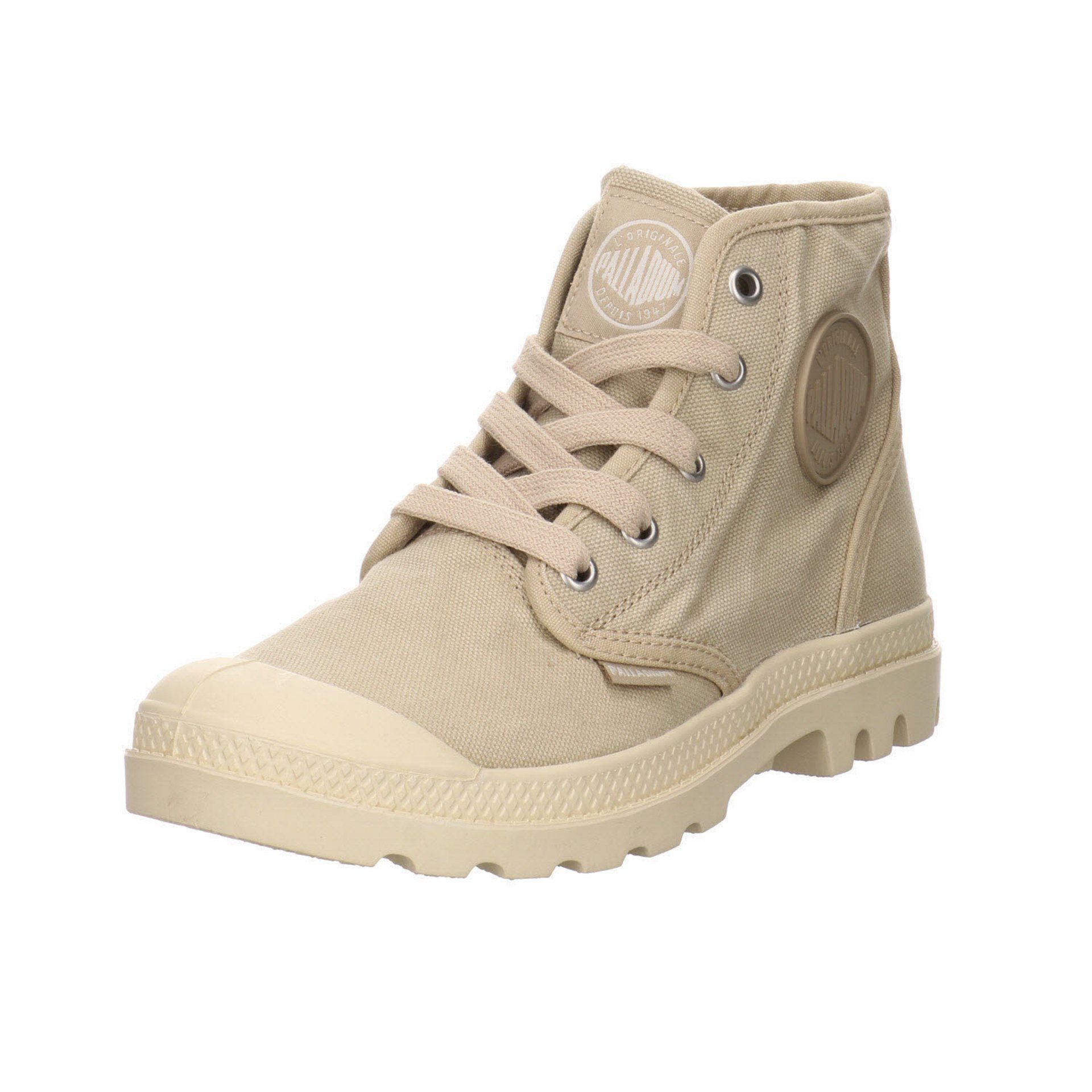 Schnürhalbschuhe High-Top Pampa Sneaker Schnürschuh Damen Textil sahara/ecru Palladium