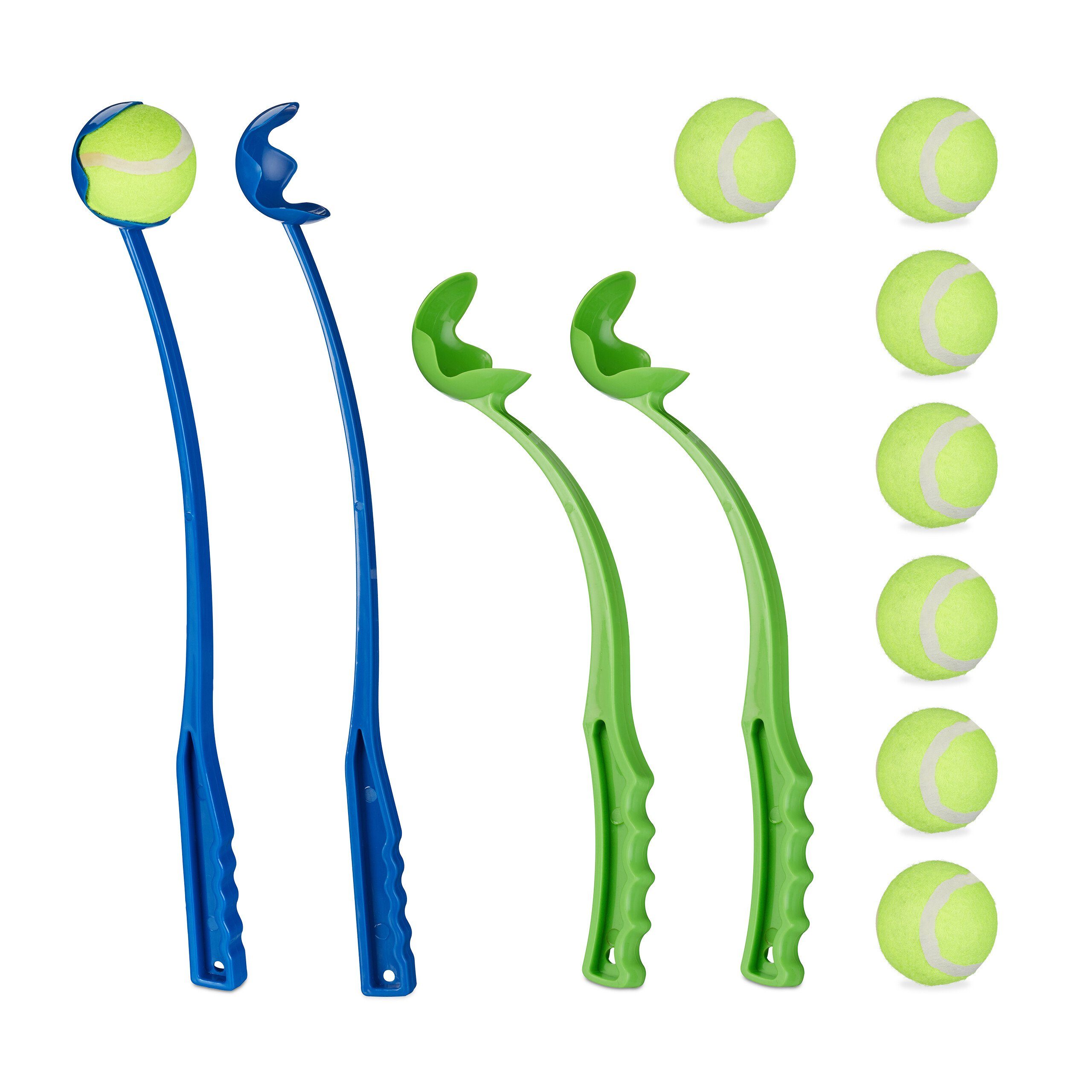 relaxdays Ballschleuder für Hunde 4er Set