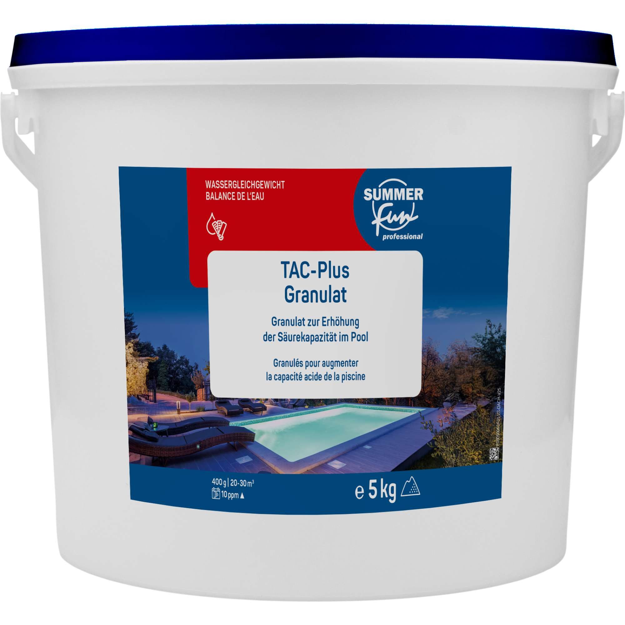 SUMMER FUN Poolpflege Summer Fun PRO TAC-Plus Granulat 5 kg - Anhebung d