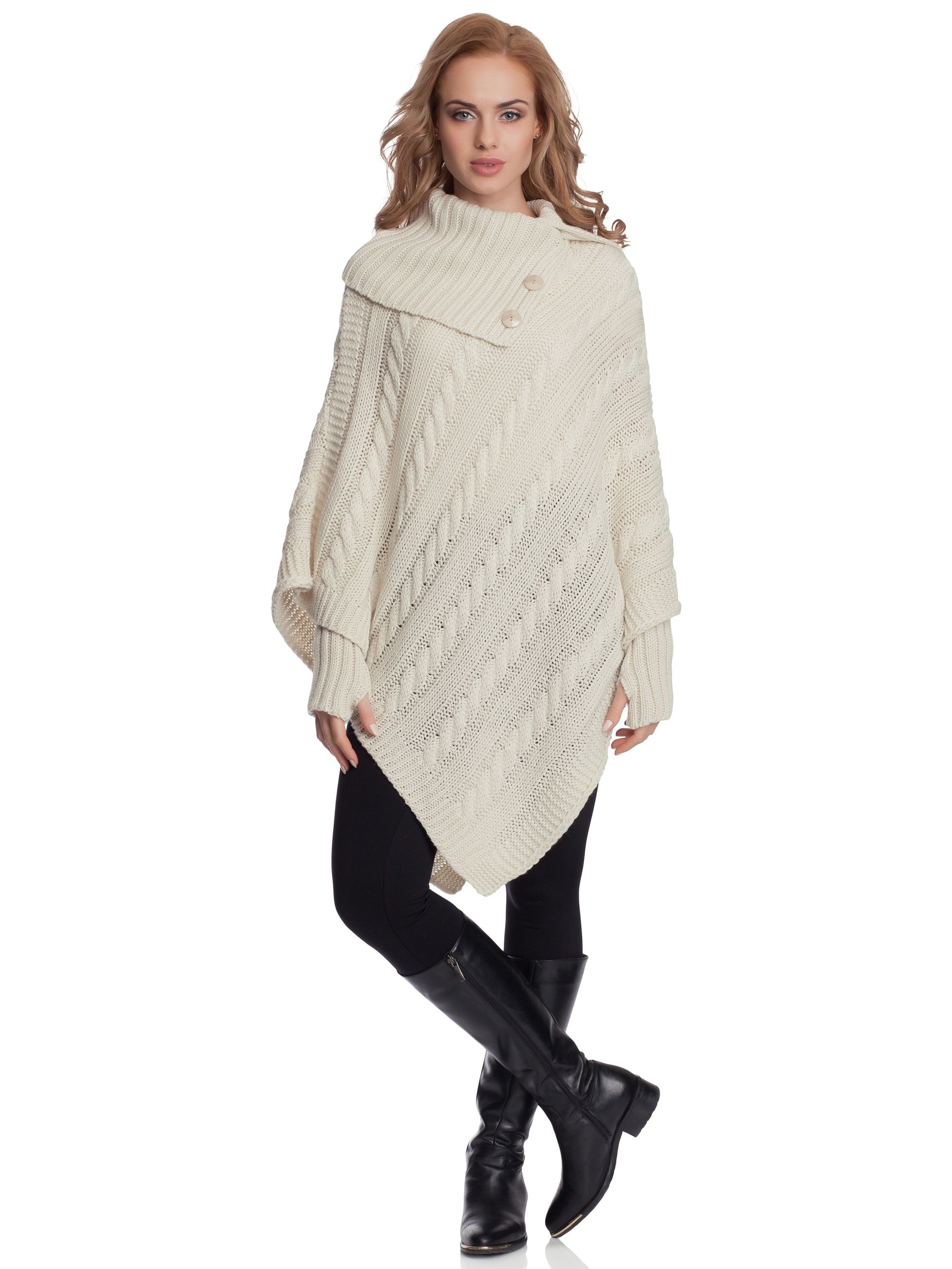 Merry Style Strickponcho Damen Poncho N4293