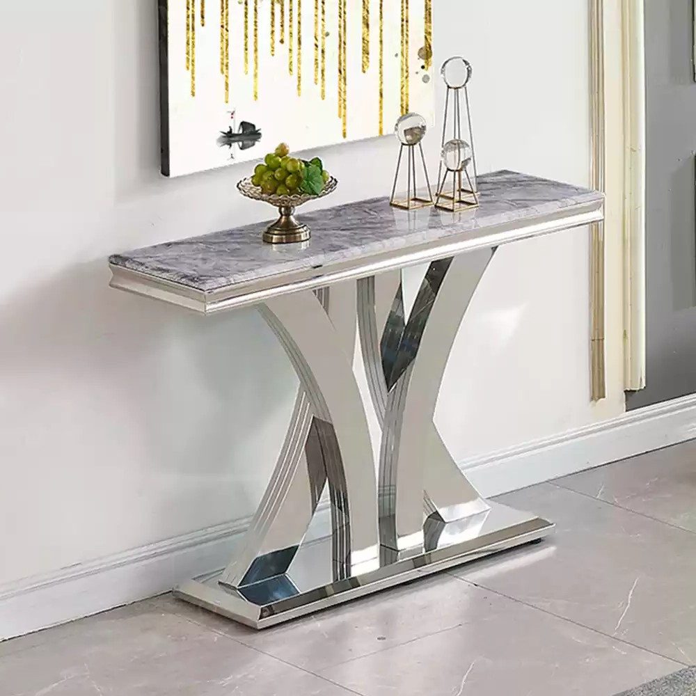 Xlmoebel Konsolentisch Luxus Design Tisch aus Edelstahl für stilvolle Akzente (1-St), Made in Europa