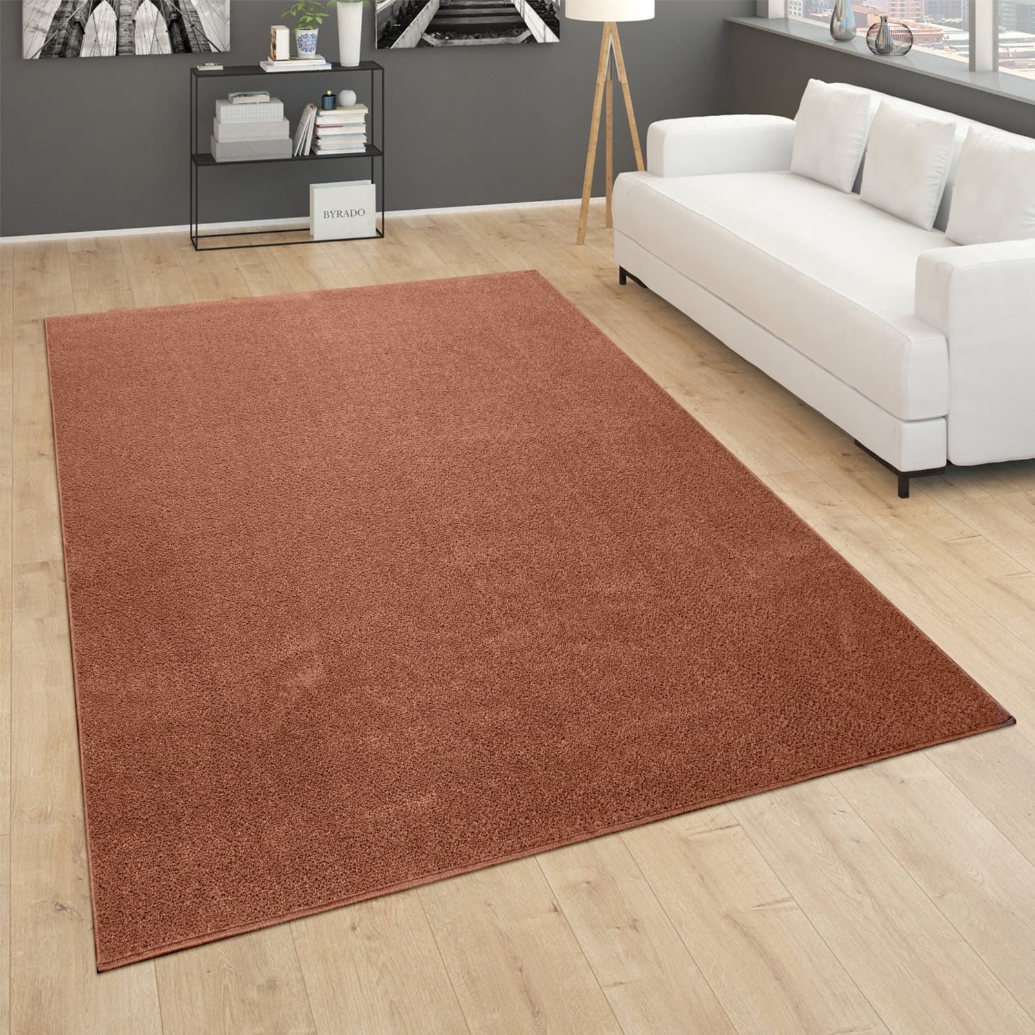 KADIMA DESIGN Teppich waschmaschinenwaschbar Unifarben Küche, Flur Waschbarer Teppich, Rechteckig, Höhe: 12 mm, Florhöhe: 8 mm, 100% Polypropylen, Rechteckig, 6 – Bild 4 von 5