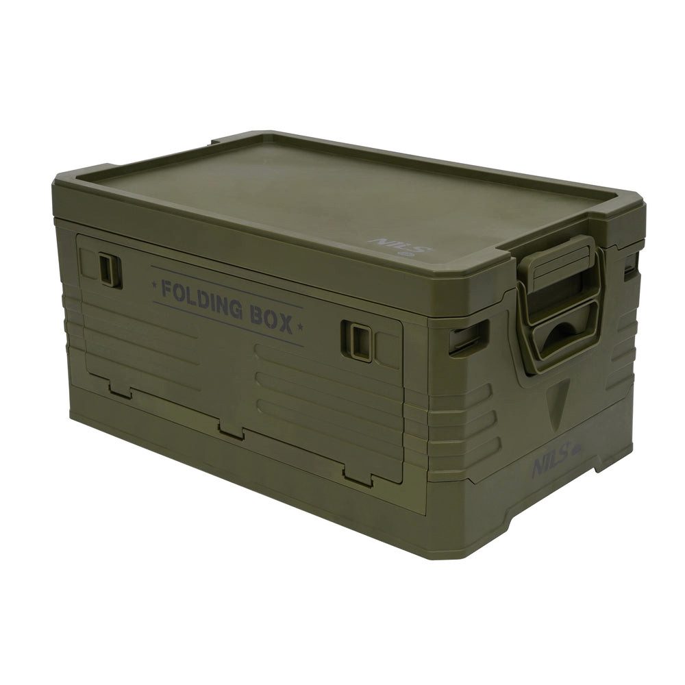 NILS CAMP Klappbox Faltbox Aufbewahrungsbox Transportkiste, 32.0 l, faltbar, mit Deckel, 32 L, bis 50 kg belastbar