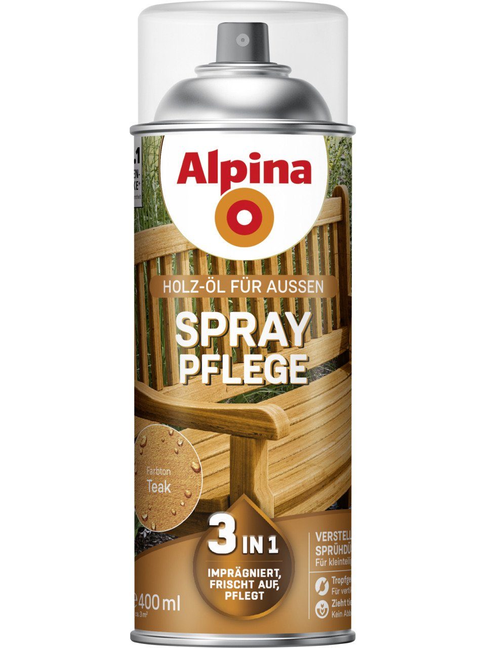 Alpina Spray-Pflege Hartholzöl teak Alpina L 0,4