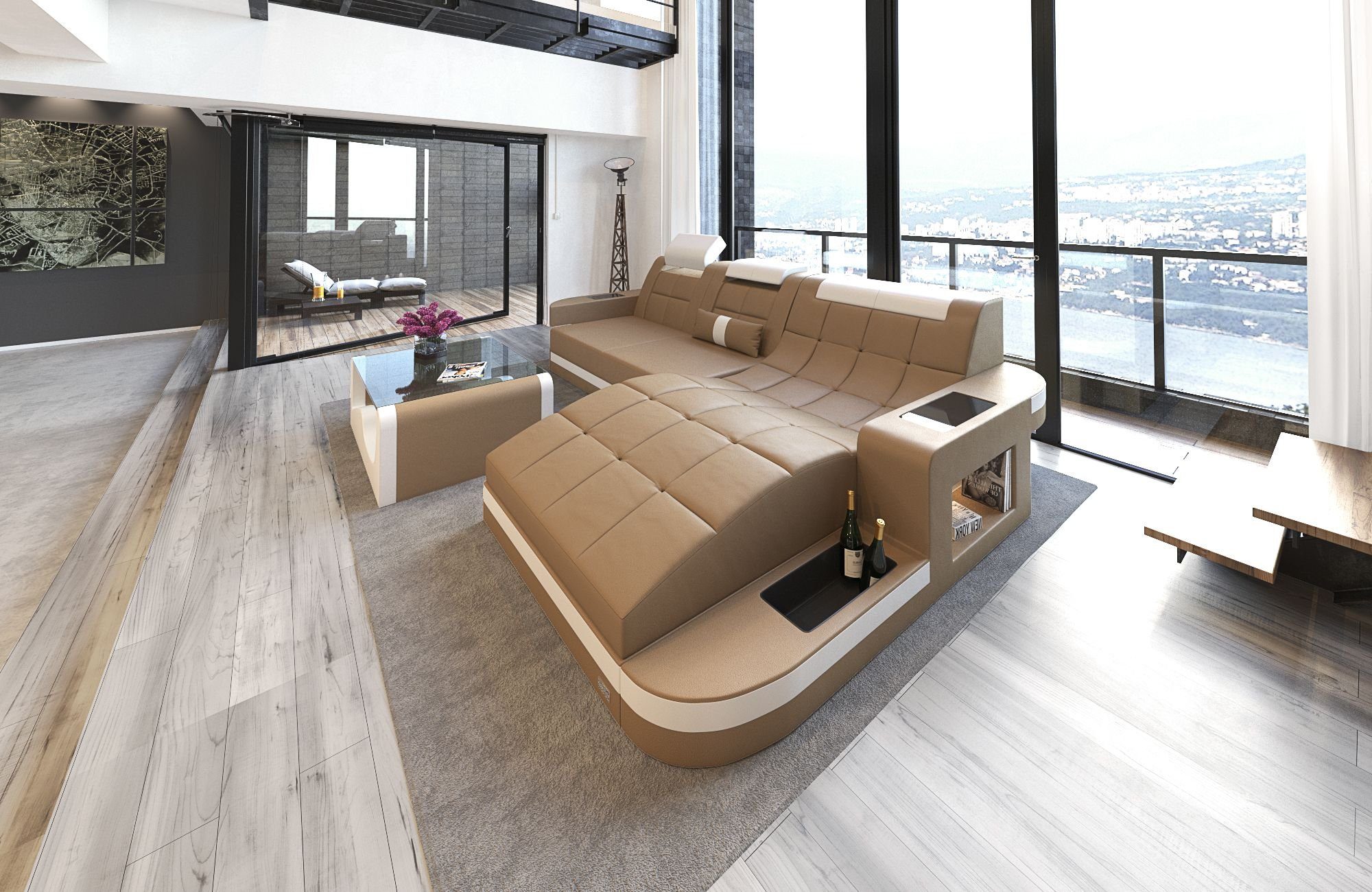 Sofa Dreams Ecksofa Sofa Leder Ledercouch günstig online kaufen