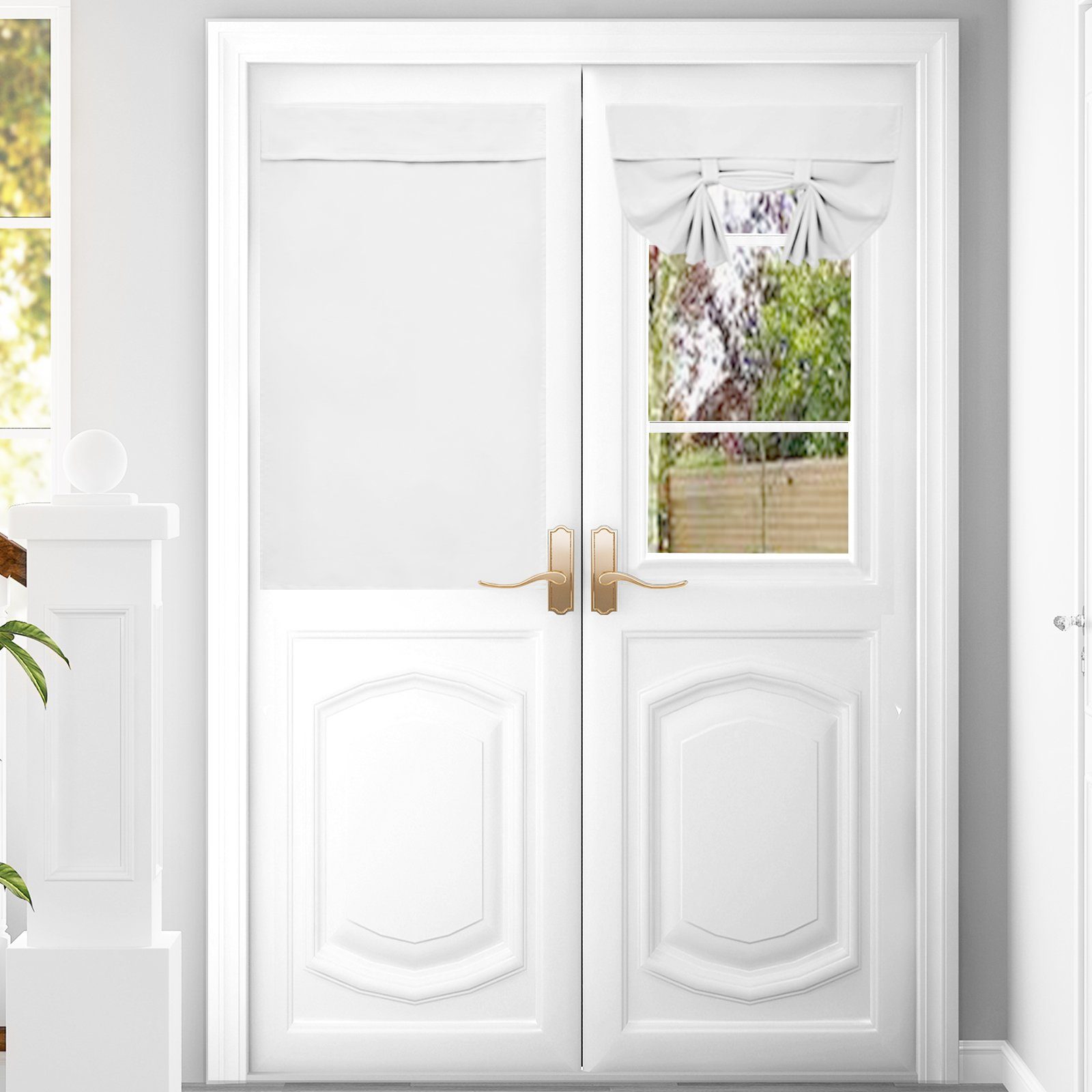 Rosnek Türvorhang Verdunkelung, selbstklebend, Bindeband, für Fenstertür Deko (1 St), ohne, verdunkelnd, H×B: 102×66;168×66