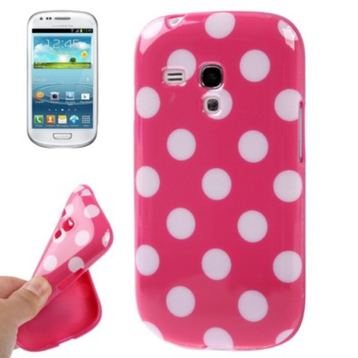 König Design Handyhülle Samsung Galaxy S3 Mini, Samsung Galaxy S3 Mini Handyhülle Backcover Rosa