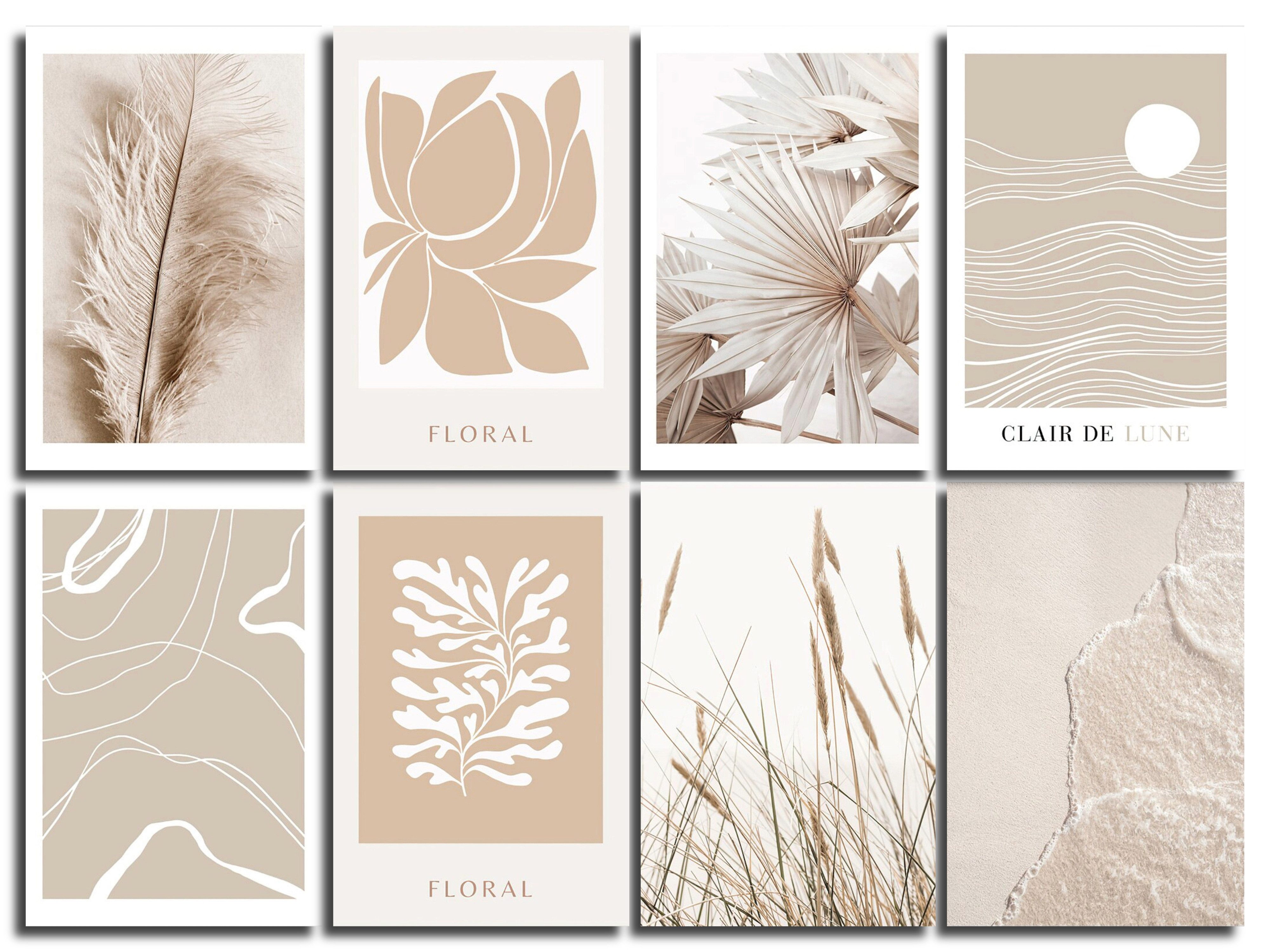 JUSTGOODMOOD Poster Pampas Gras und Trockenblumen als Deko Print ohne Rahmen E 13 x 18 cm, E (1 St)