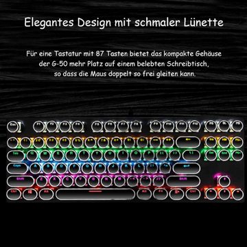 Diida Tastatur, mechanische Tastatur,Hot-swap-fähige Tastatur,Punk-Keyboard Tastatur (RGB-Hintergrundbeleuchtung, mechanische Welle)