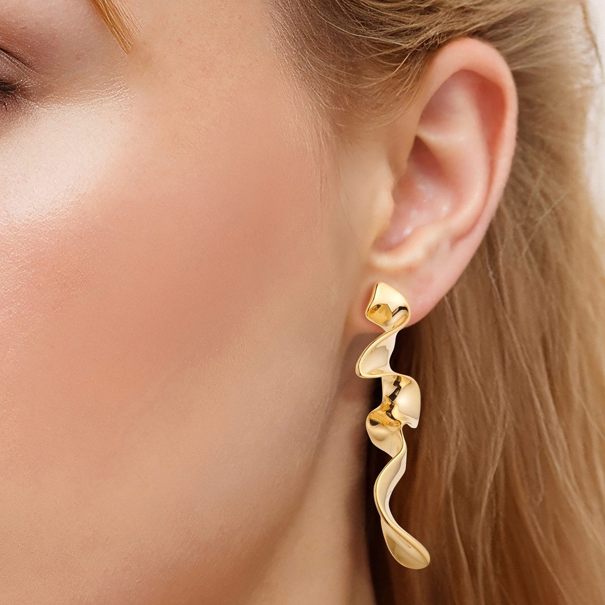 Yokoamii Paar Ohrhänger gelbgold günstig online kaufen