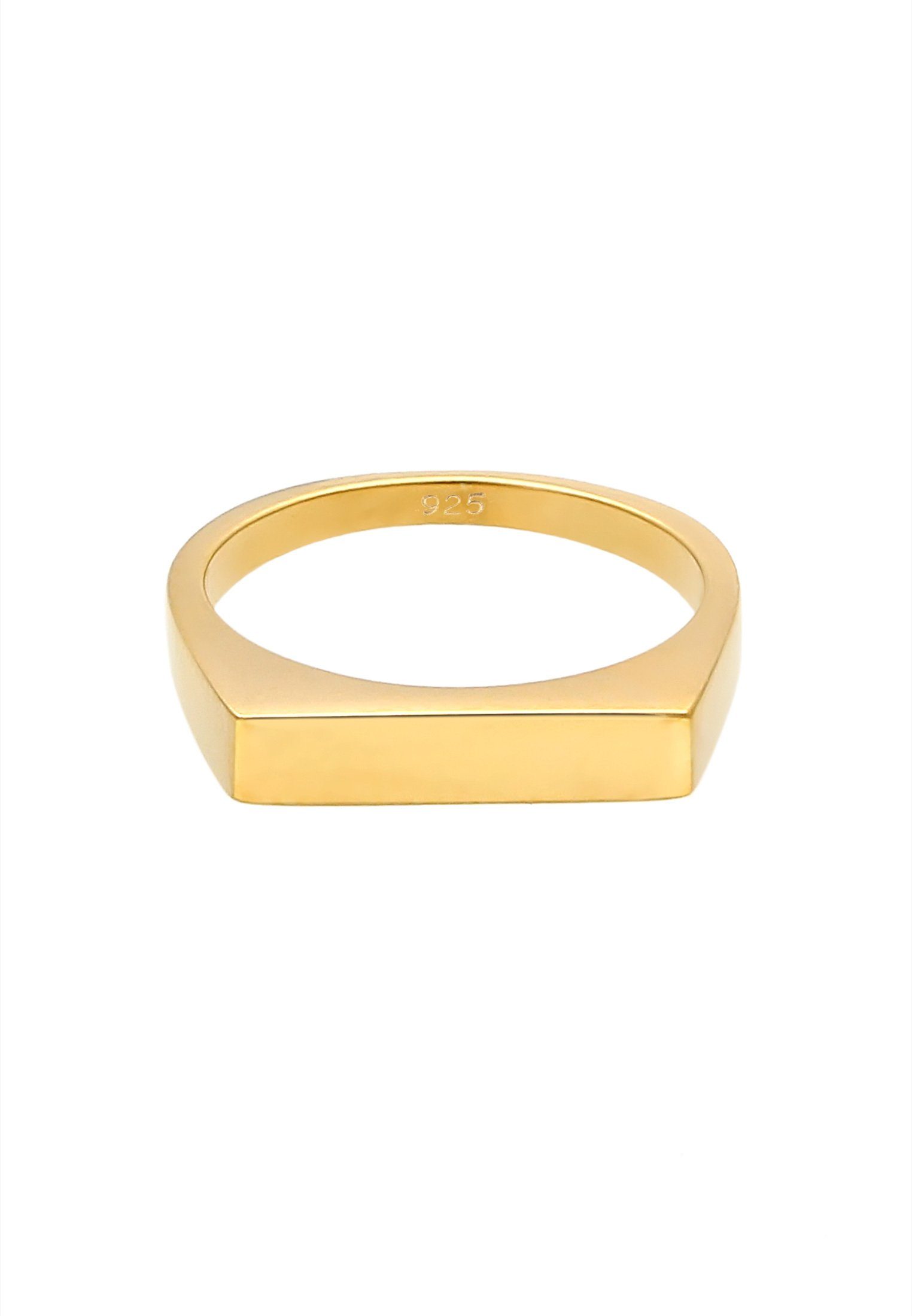 Elli Siegelring Siegelring Rechteck Pinky Ring 925 Silber