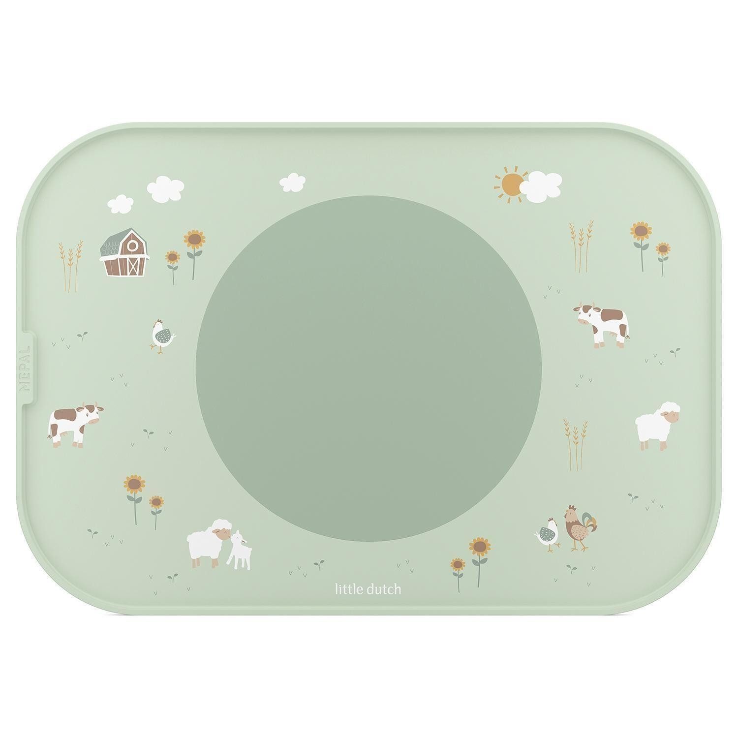Mepal Platzset Kinder-Tisch-Set MIO, B 40 x T 28 cm, Pastellgrün, (1-St), Polypropylen, Silikon