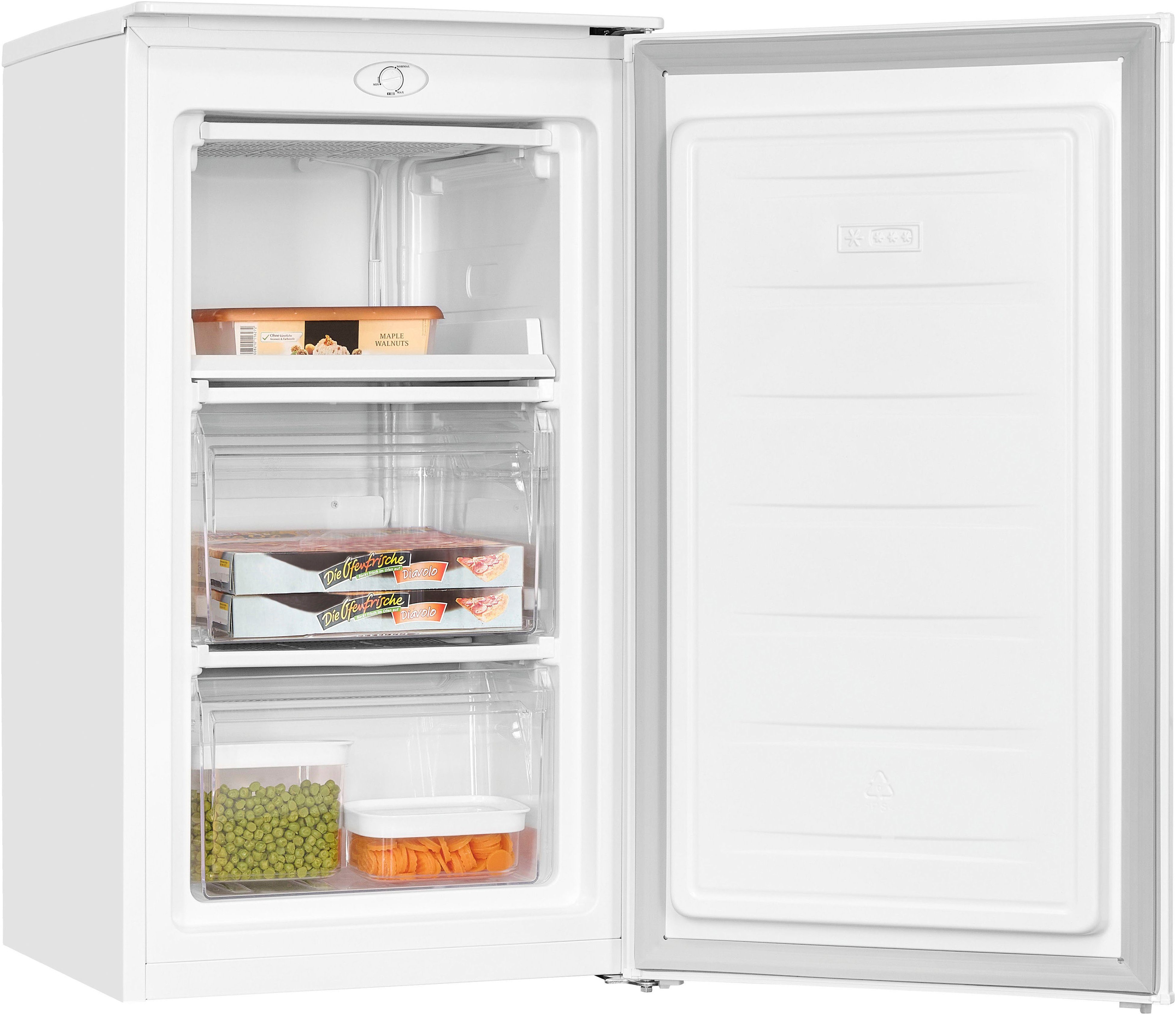 exquisit Gefrierschrank GS111-041E, 85,5 cm hoch, 48 cm breit, Kompakter 4*-Gefrierschrank–flexibel, zuverlässig&leicht zu bedienen – Bild 3 von 5