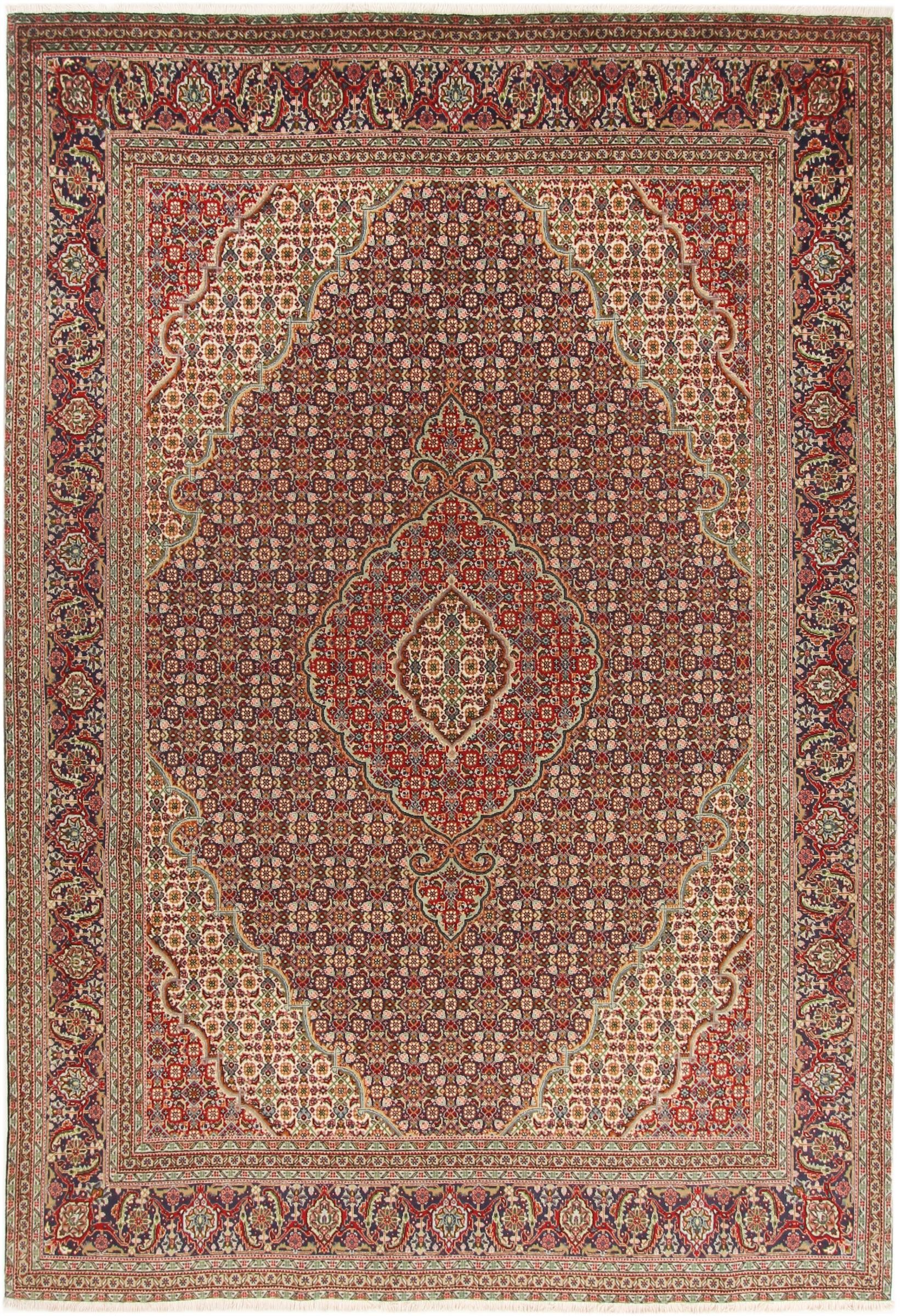 Nain Trading Orientteppich Täbriz 198x292 Handgeknüpfter Orientteppich / Perserteppich, rechteckig, Höhe: 12 mm