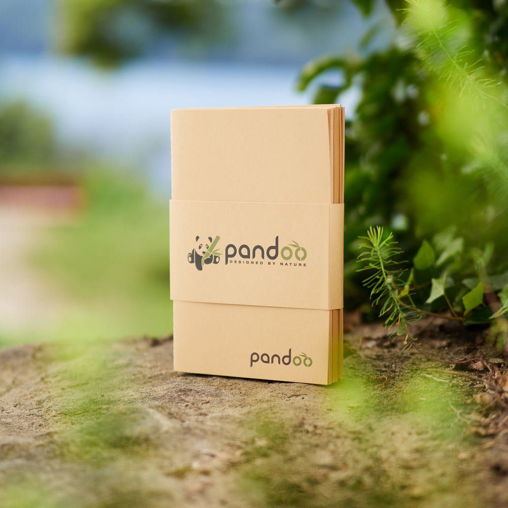 pandoo Notizheft Bambuszellstoff, A4 und 100% Notizhefte 5 A5 aus Format