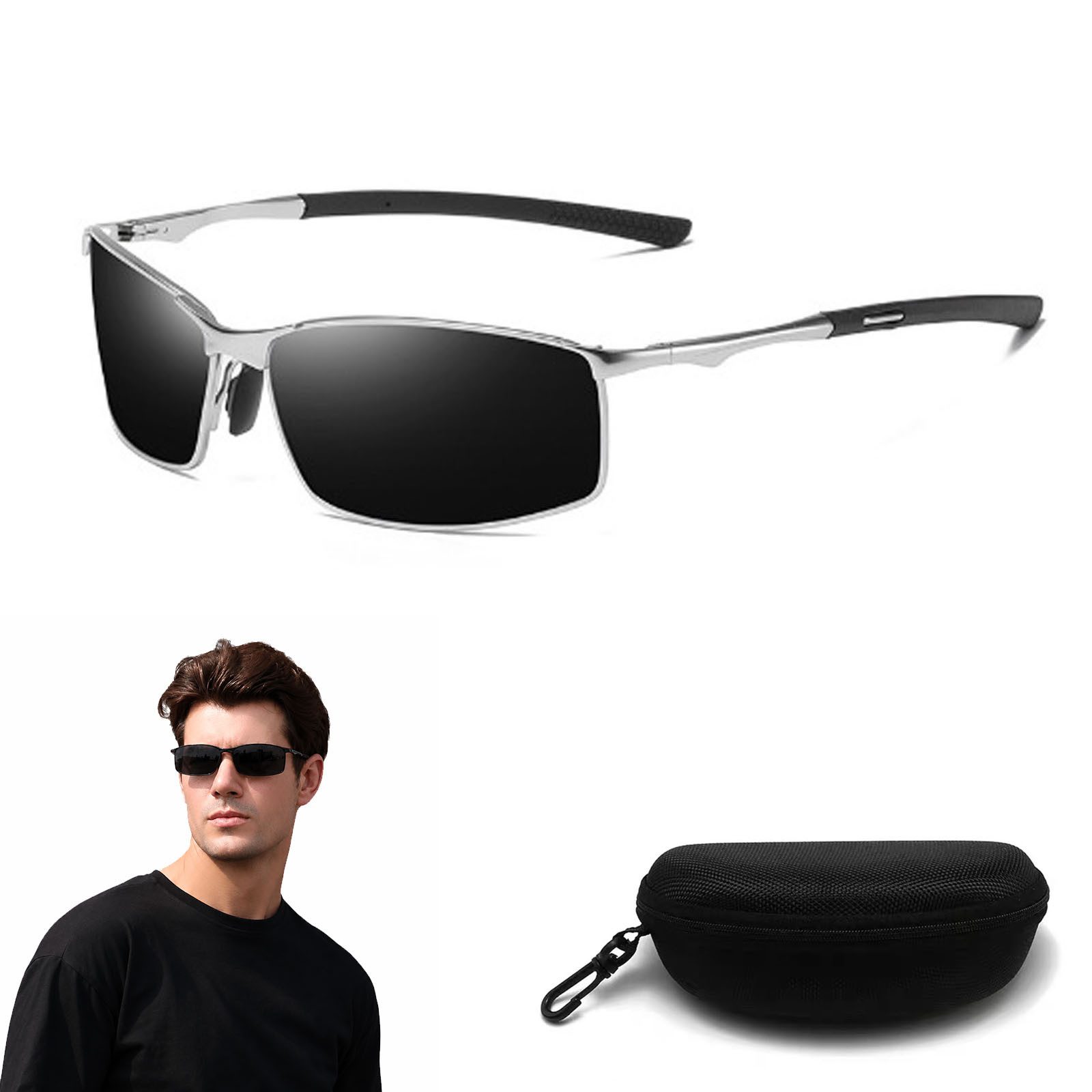 MOPUEA Sonnenbrille Sonnenbrille Runde Ovale Für Damen Und Herren (für Angeln, Outdoor-Sportarten, Fahren, Radfahren, 1-St., verbessert die Sicht) Sonnenbrille Herren Sport Metallrahmen Blendungsreduzierung